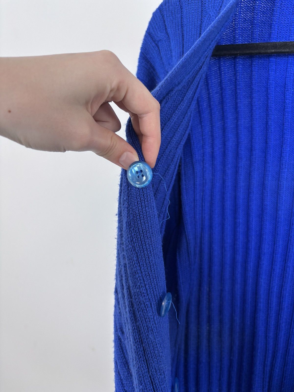 Lacoste Vintage Lacoste Men’s Blue Cable-Knit Wool Cardigan Sweater Size US M / EU 48-50 / 2 - 11 Thumbnail