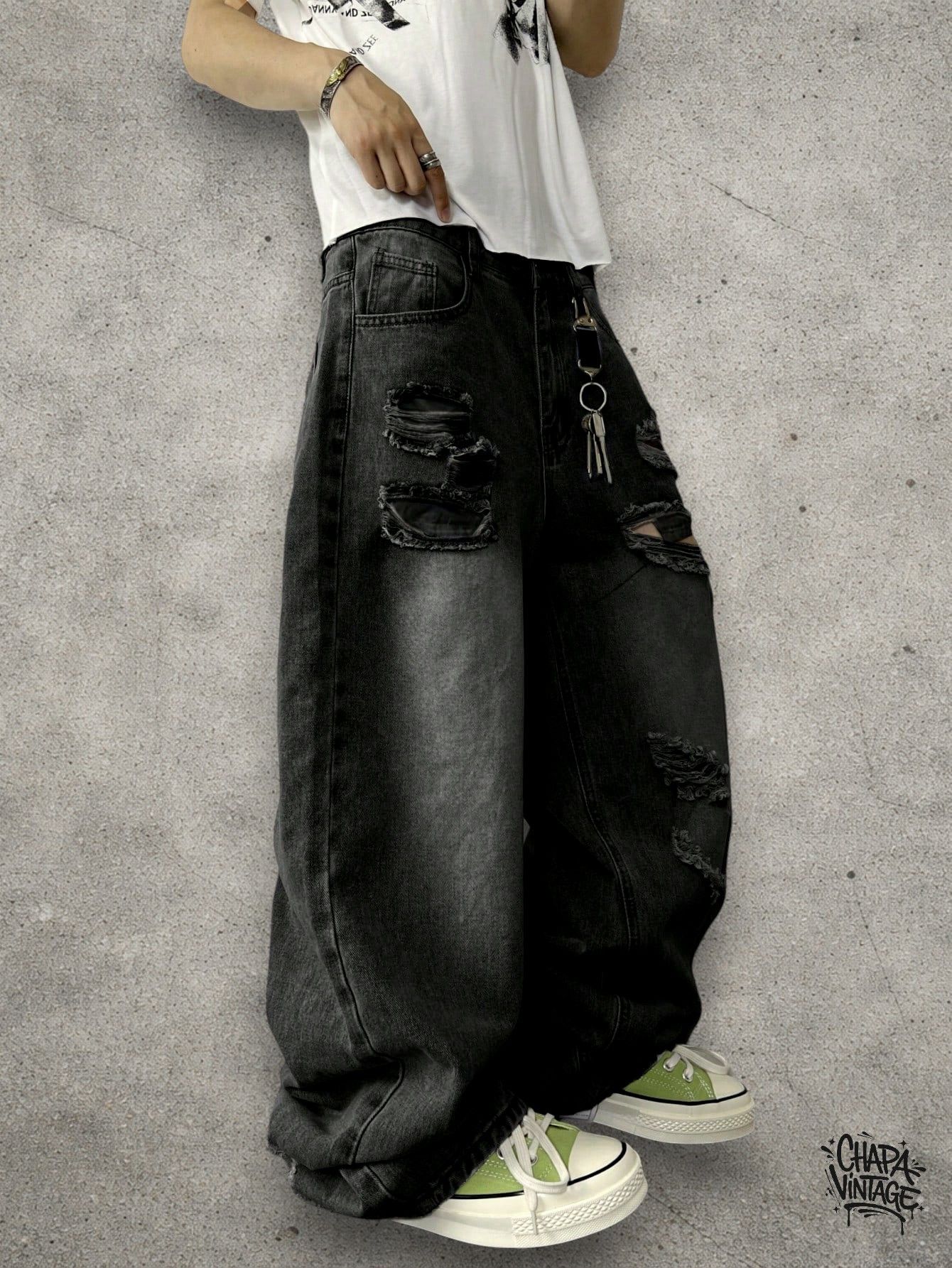 Japanese Brand Distressed washed jeans Size US 32 / EU 48 - 4 Thumbnail
