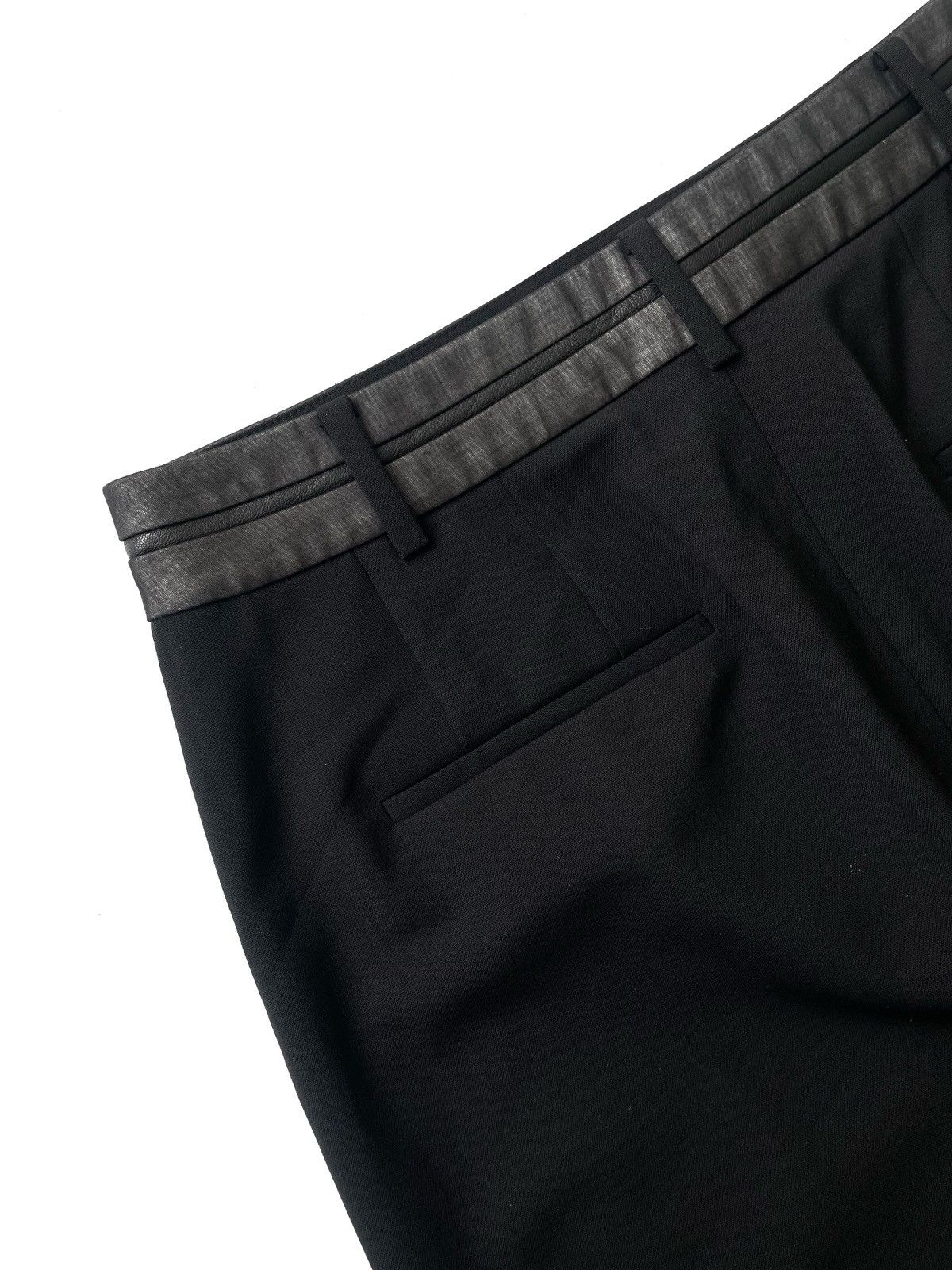 Alexander Wang Alexander Wang Black Midi Skirt Wool & Leather Size 6/M-L Size 30" / US 8 / IT 44 - 8 Thumbnail