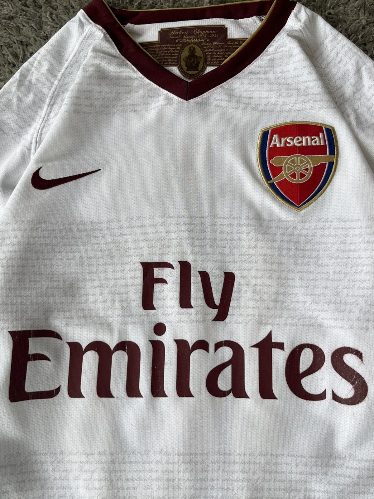 Nike Vintage T-shirt Jersey Nike ARSENAL 2007/08 Soccer Football Size US L / EU 52-54 / 3 - 5 Thumbnail