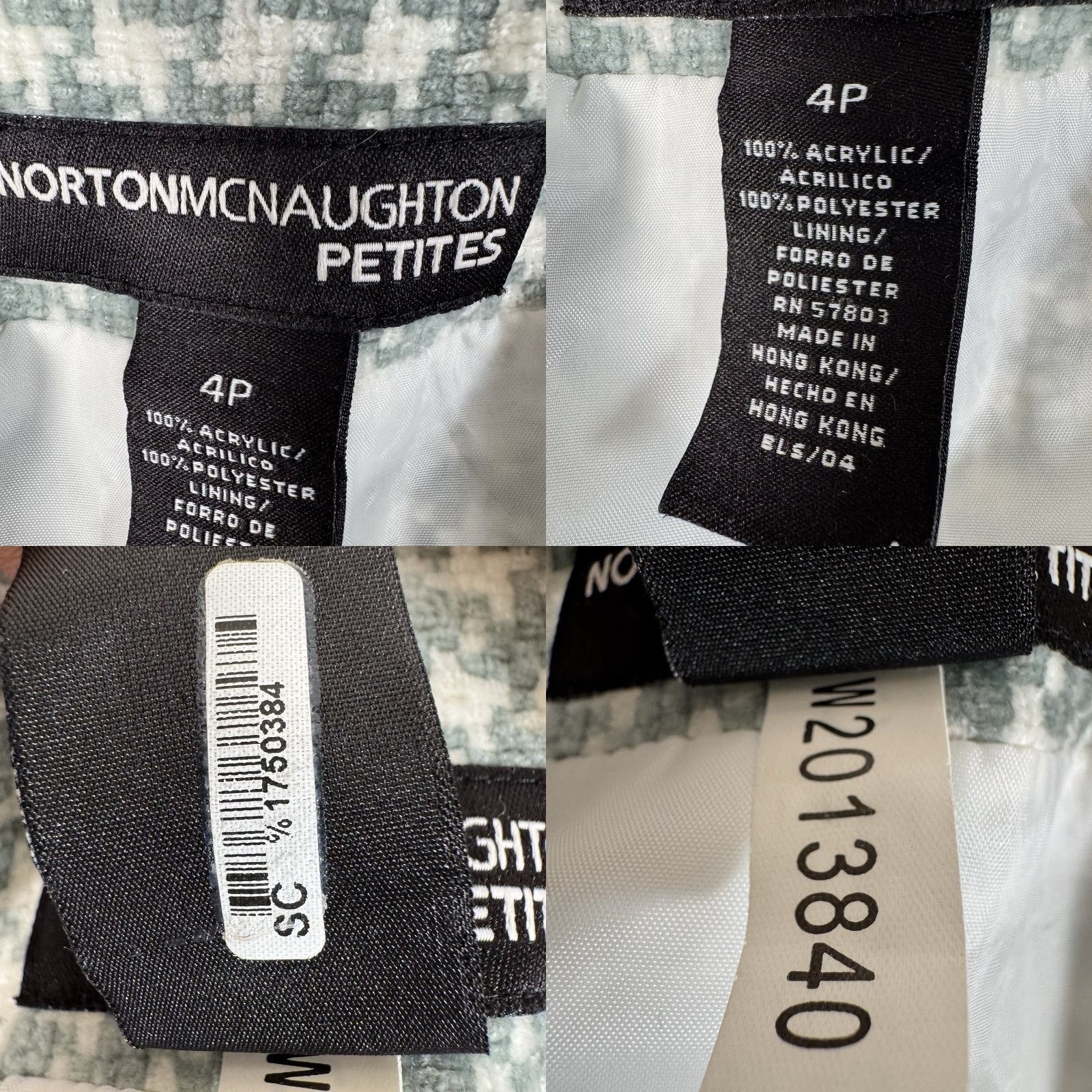 Vintage VINTAGE Norton Mcaughton Petites 4P Jacket Houndstooth Business Casual Preppy Academia Women Size S / US 4 / IT 40 - 8 Thumbnail