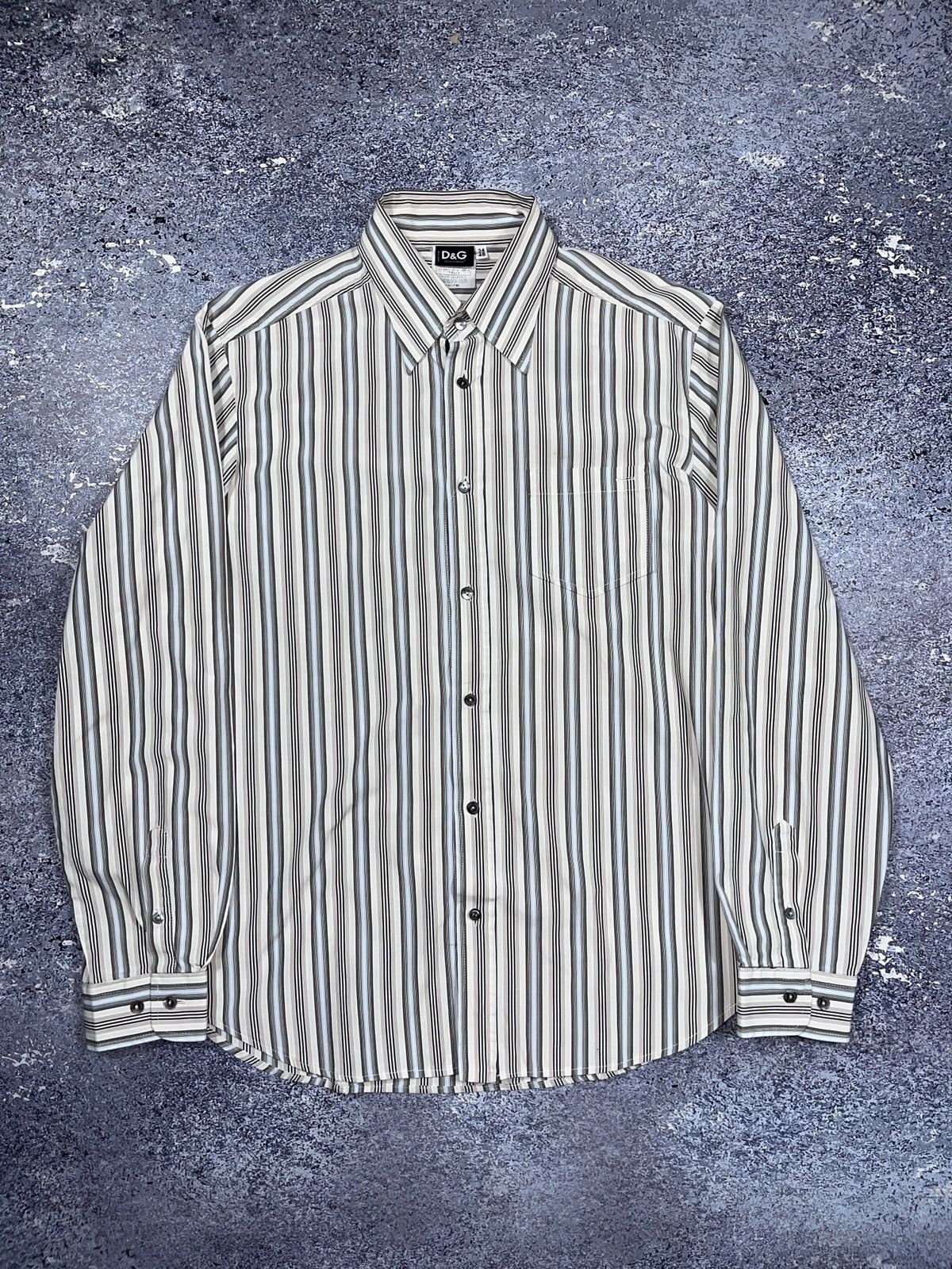 Dolce & Gabbana Vintage Dolce & Gabbana y2k Striped Italy Shirt Button Ups Size US M / EU 48-50 / 2 - 1 Thumbnail