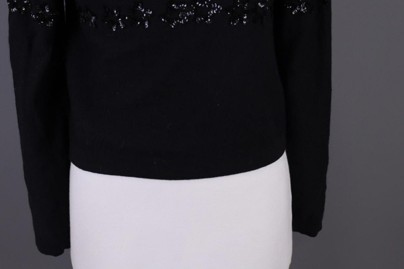 Sonia Rykiel Sonia by Sonia Rykiel Black Wool Angora Knit Sweater 40 / M Size M / US 6-8 / IT 42-44 - 5 Thumbnail