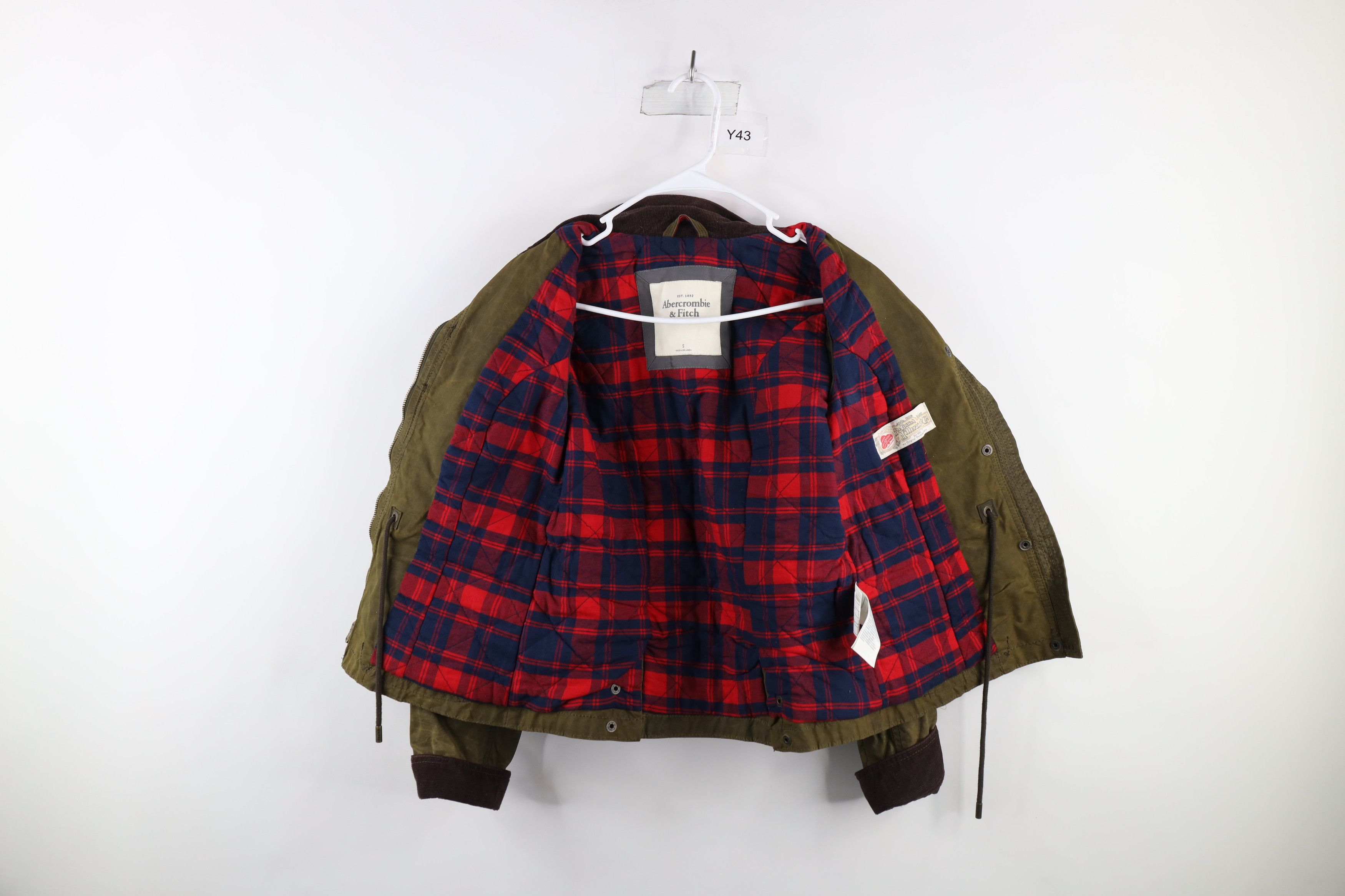 Vintage Abercrombie Fitch Lined Waxed Cotton Jacket Green