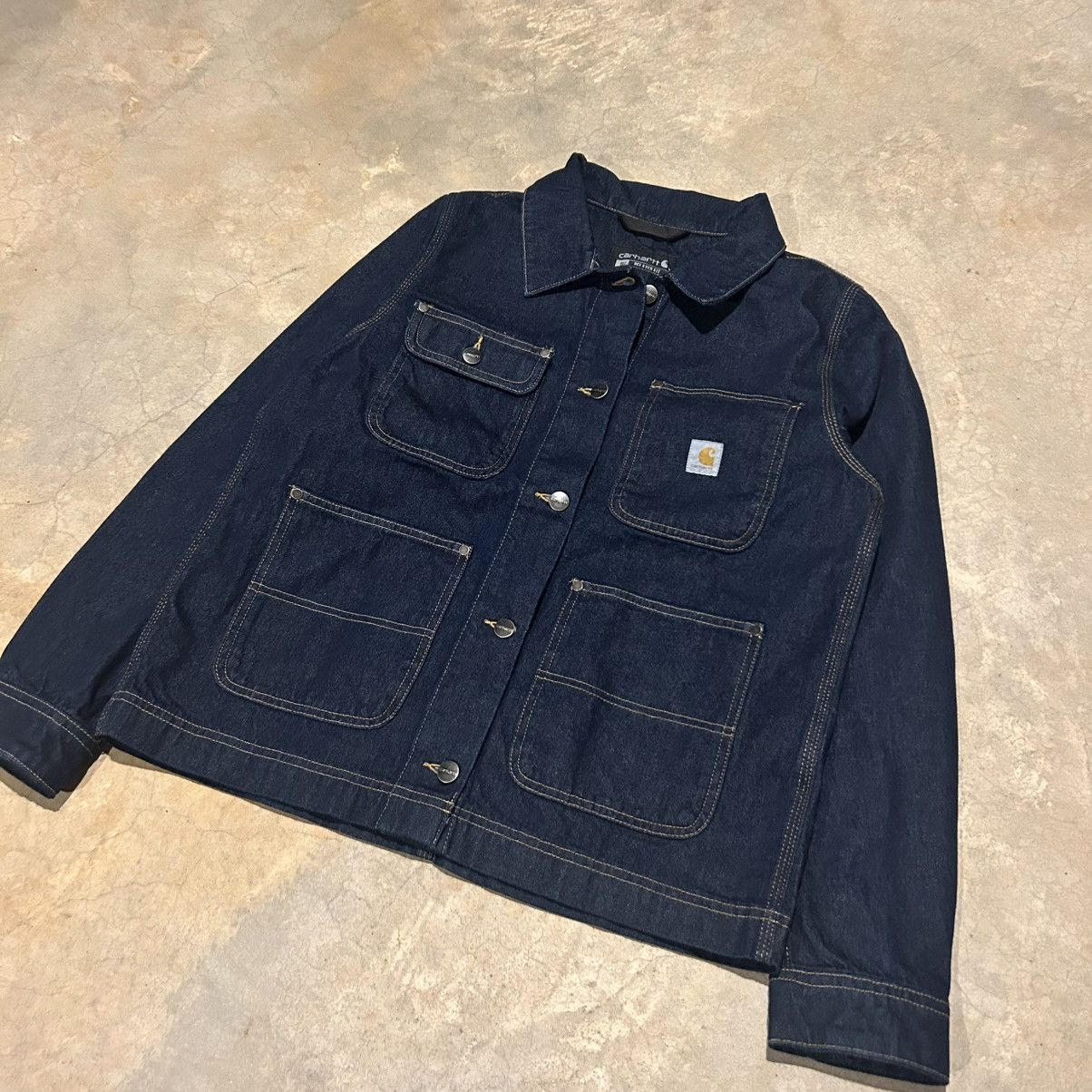 Carhartt × Vintage Carhartt Denim 4 Pocket Chore Trucker Jacket Deadstock Rare Size US M / EU 48-50 / 2 - 2 Thumbnail