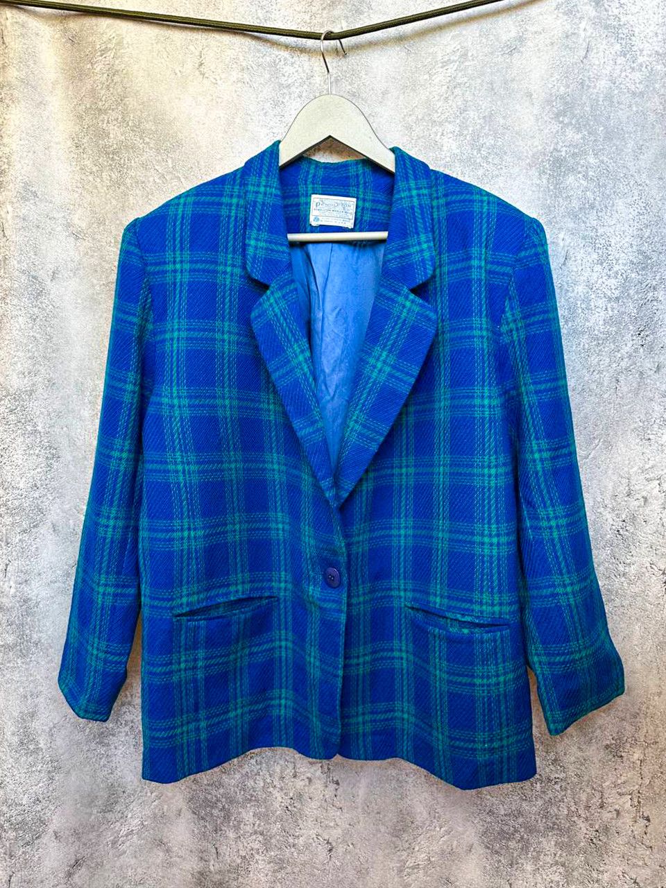 Pendleton Plaid Wool Blazer Made in USA Jacket 100% Wool