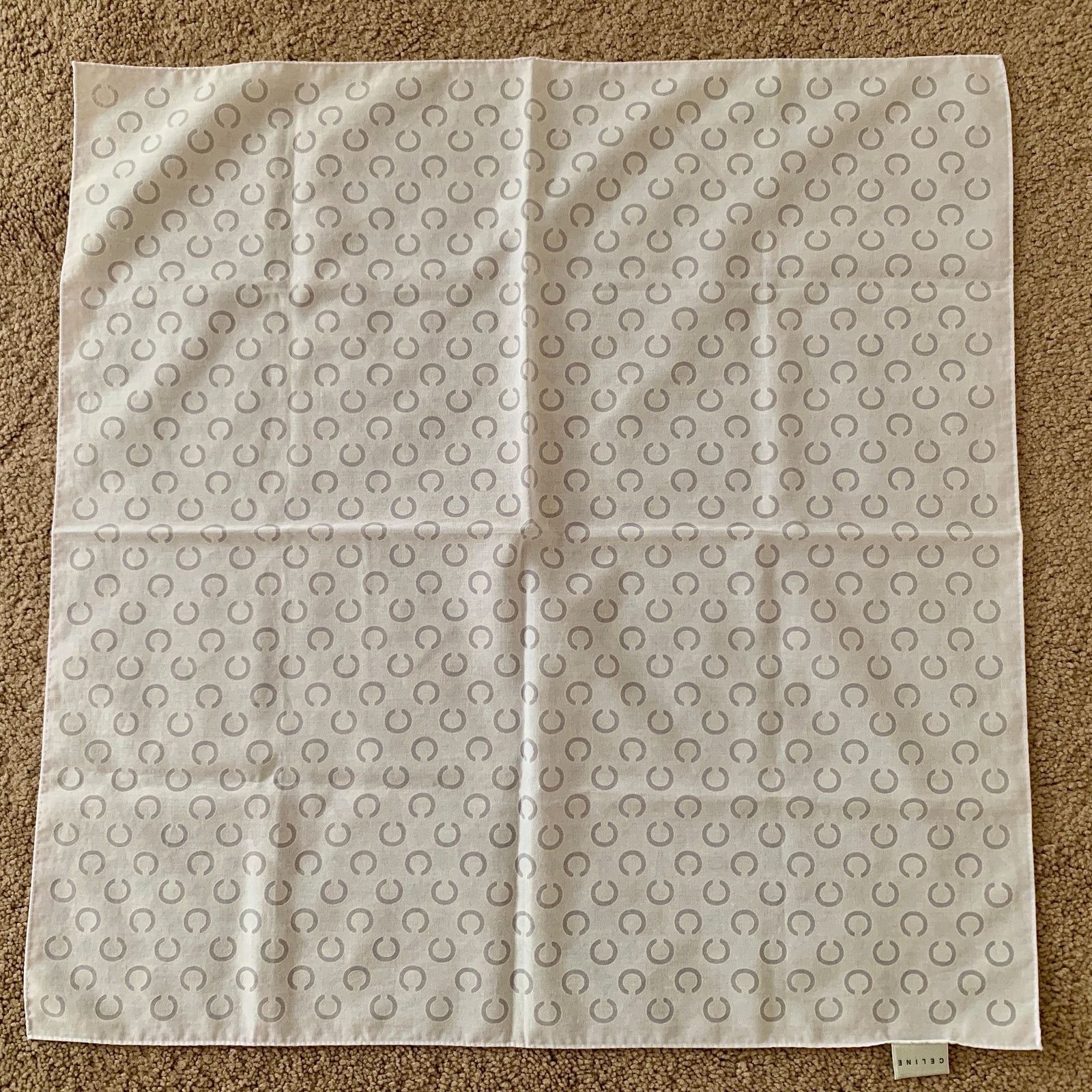 Celine CL1010 Celine women's cotton logo foulard scarf handkerchief Size ONE SIZE - 1 Thumbnail