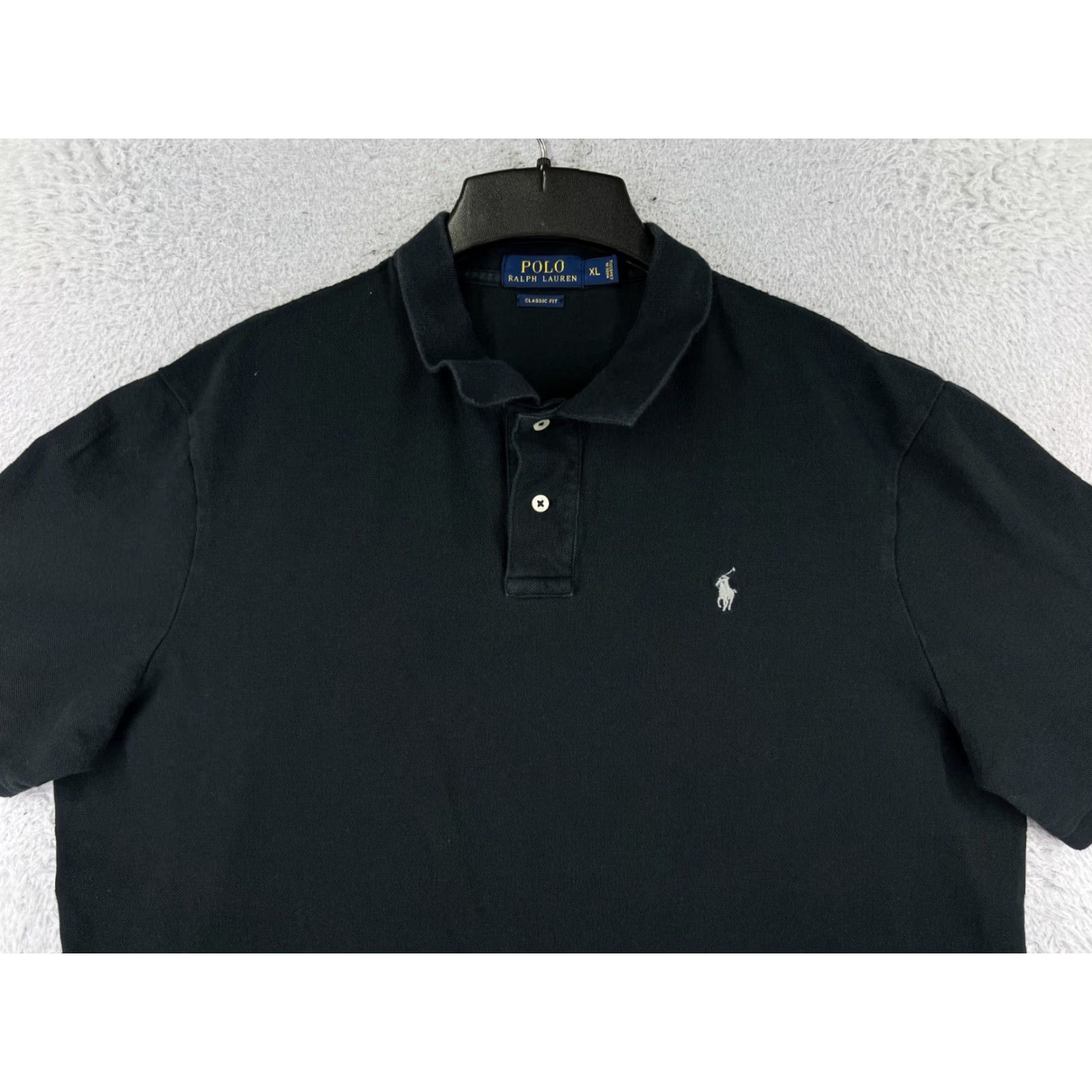 Polo Ralph Lauren Polo Ralph Lauren Golf Shirt Men XL Black 100% Cotton Short Sleeve Embroidered Classic Activewear Size US XL / EU 56 / 4 - 4 Thumbnail