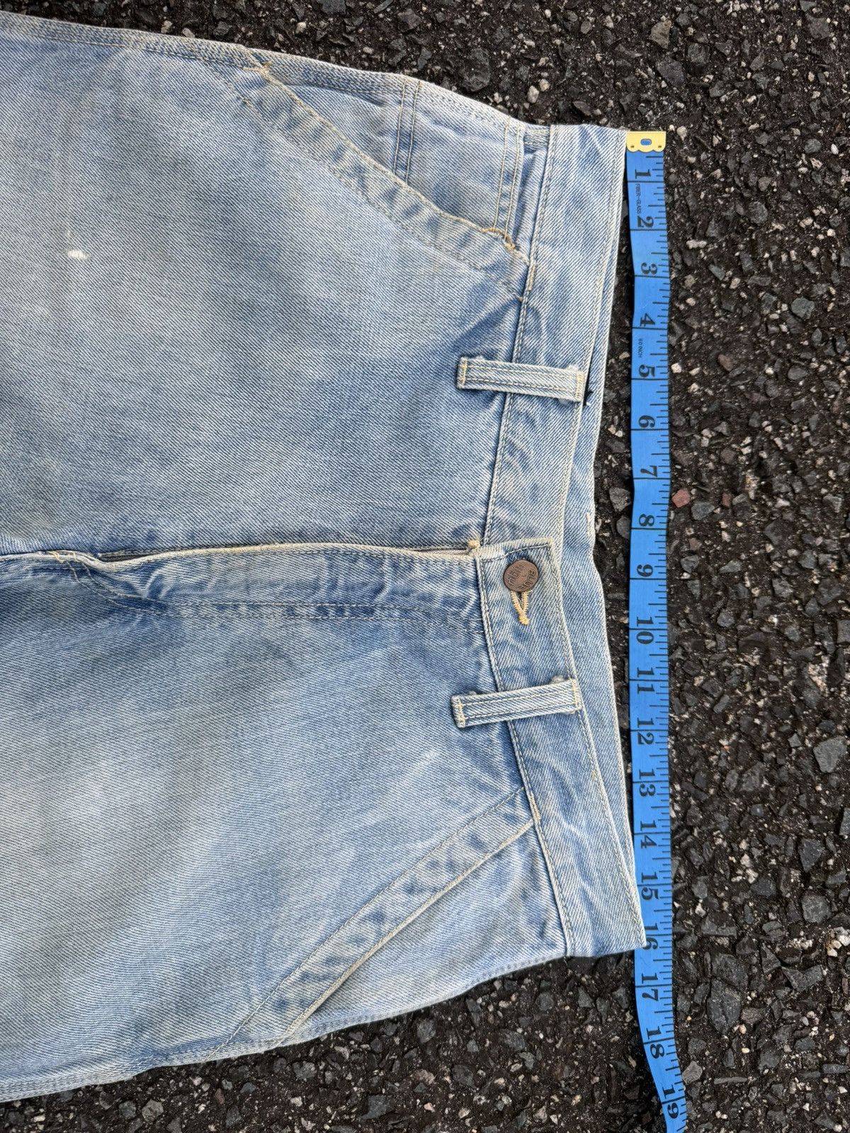 Japan Blue × Jean × Vintage VINTAGE BLUE WAY STRAIGHT FADED RIPPEP JEAN PANTS Size US 32 / EU 48 - 8 Thumbnail