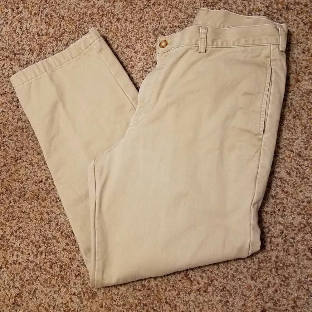 L.L. Bean L L Bean Natural Fit Fleece Lined Tan Pants Size 33X29 Size US 33 - 1 Thumbnail