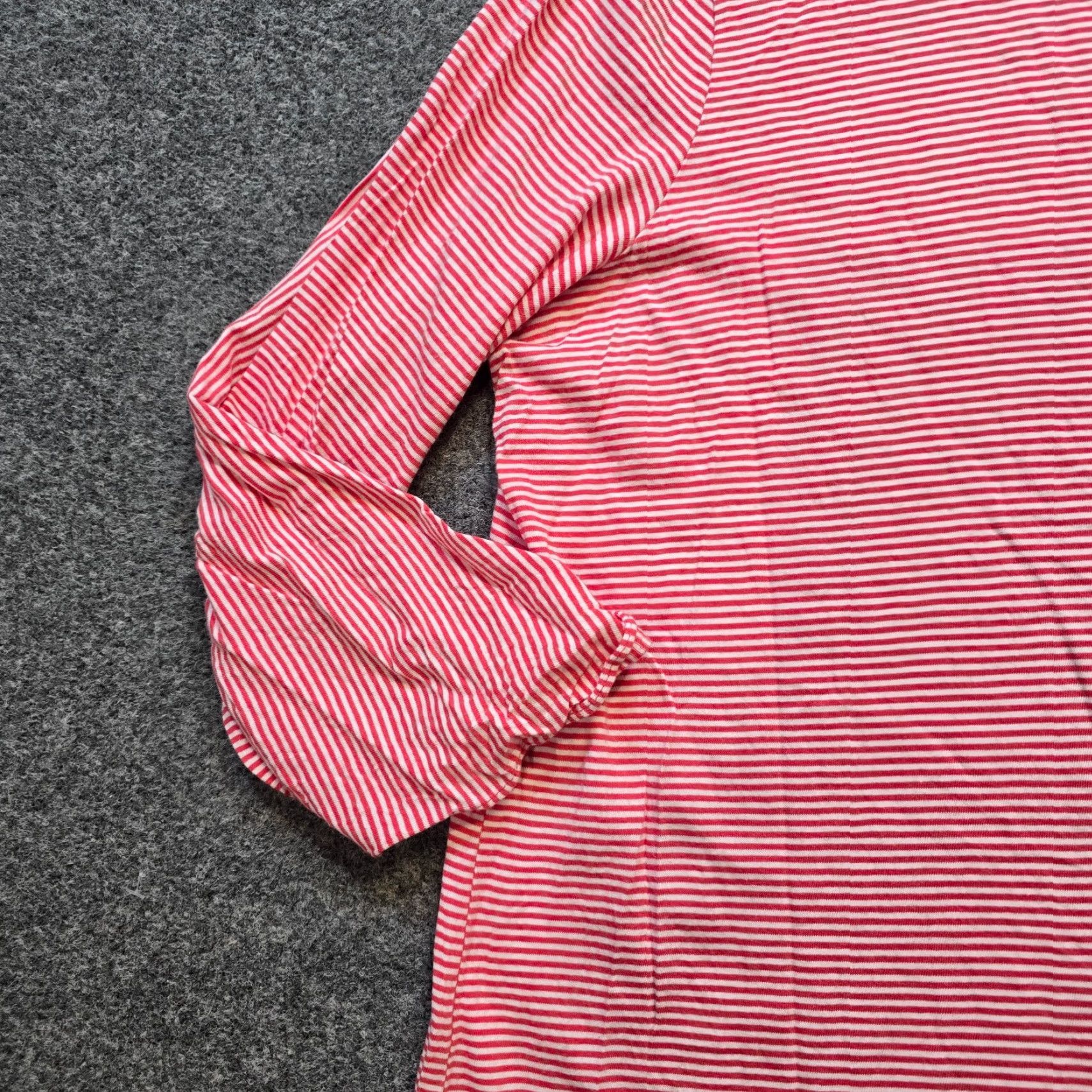 Talbots Talbots Blouse Shirt Women 1X Pink Striped 3/4 Sleeve Round Neck Stretch Casual Vintage No Ladies Mens Womens Size XL / US 12-14 / IT 48-50 - 4 Thumbnail