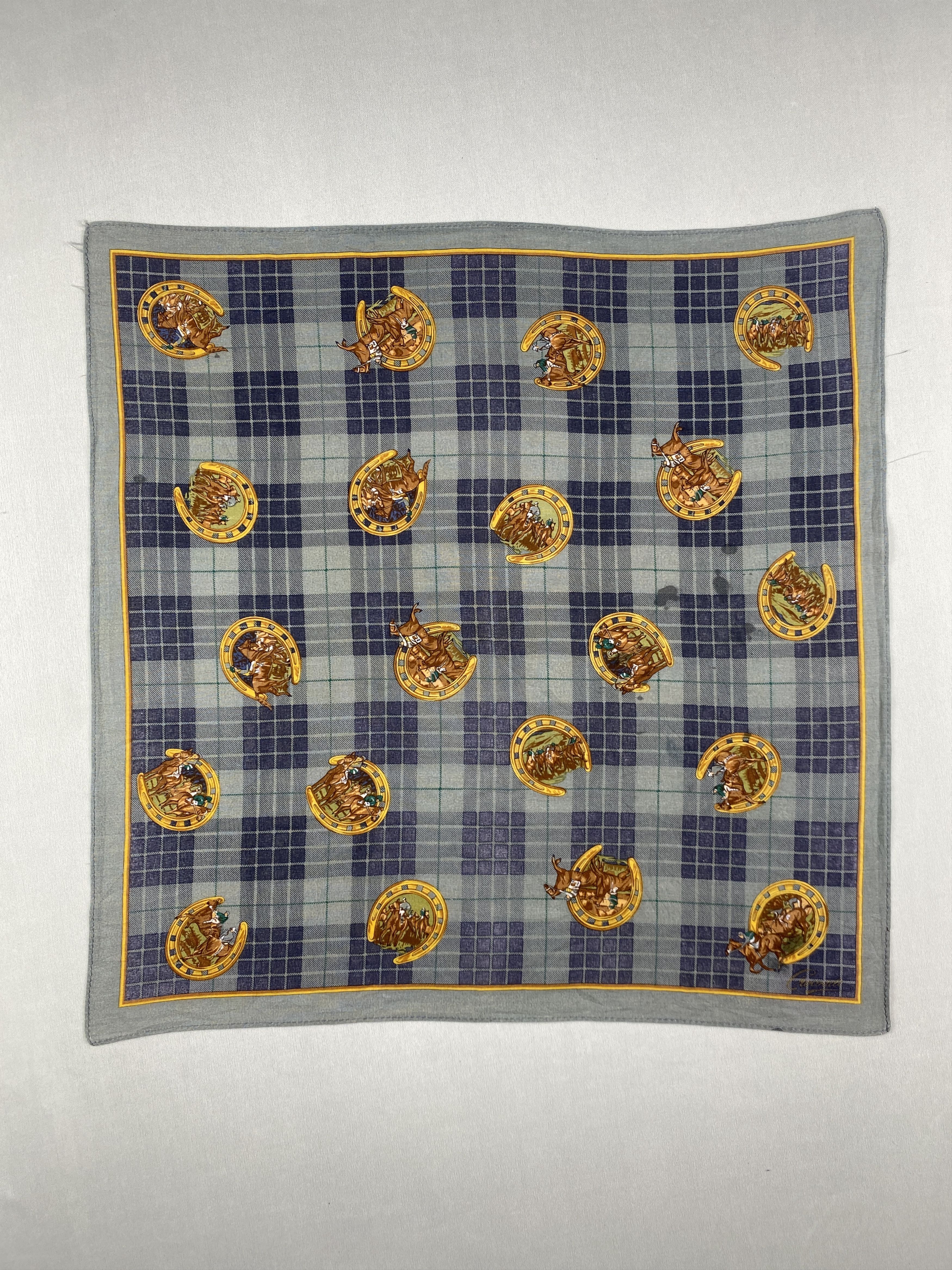 Japanese Brand Vintage Crocodile Handkerchief Pocket Square Bandana HM0030 Size ONE SIZE - 1 Thumbnail