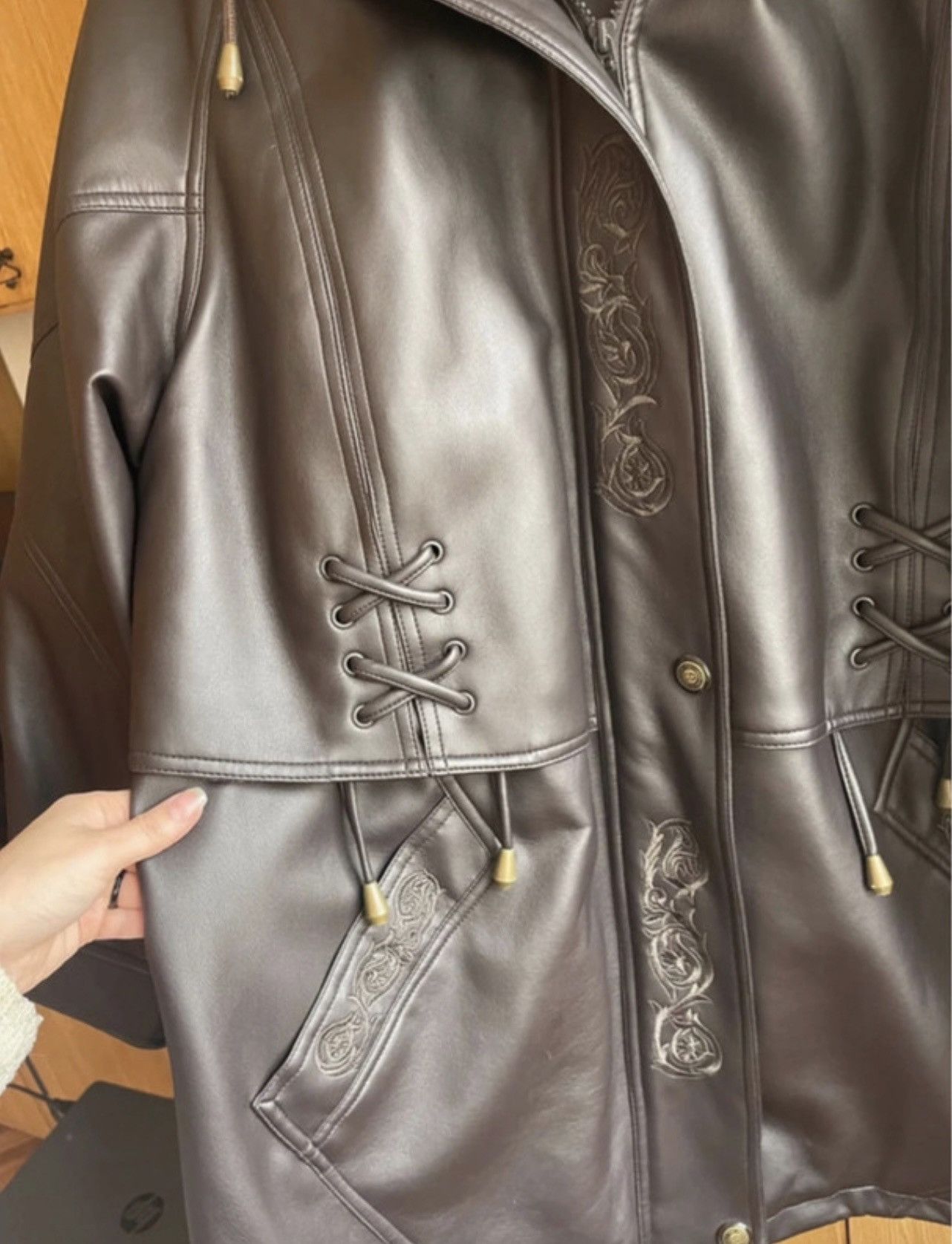 Other Vintage leather jacket real fur XL Size XL / US 12-14 / IT 48-50 - 4 Thumbnail