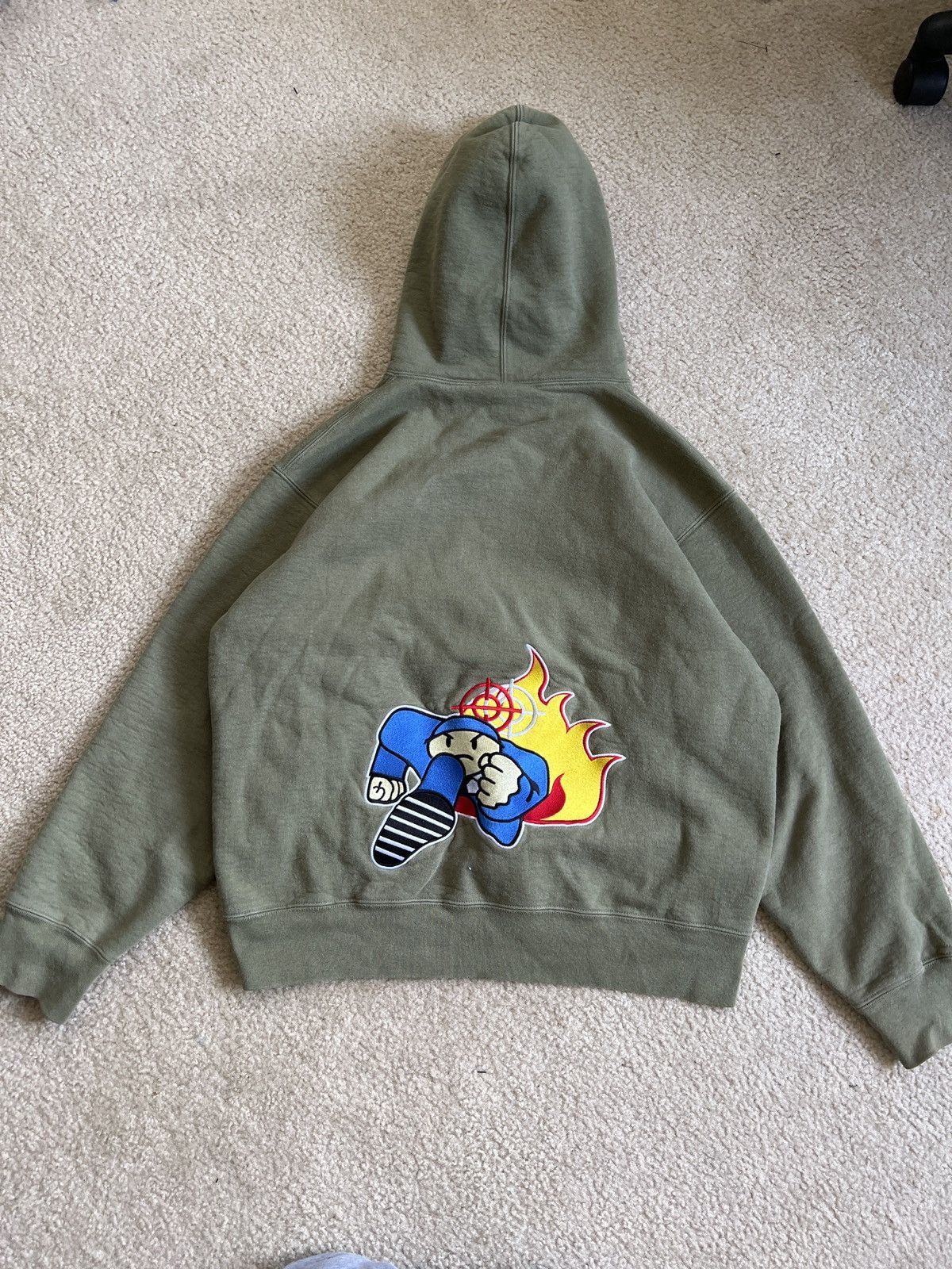 image of Supreme Duck Down Records Hoodie in Green, Men's (Size Medium)