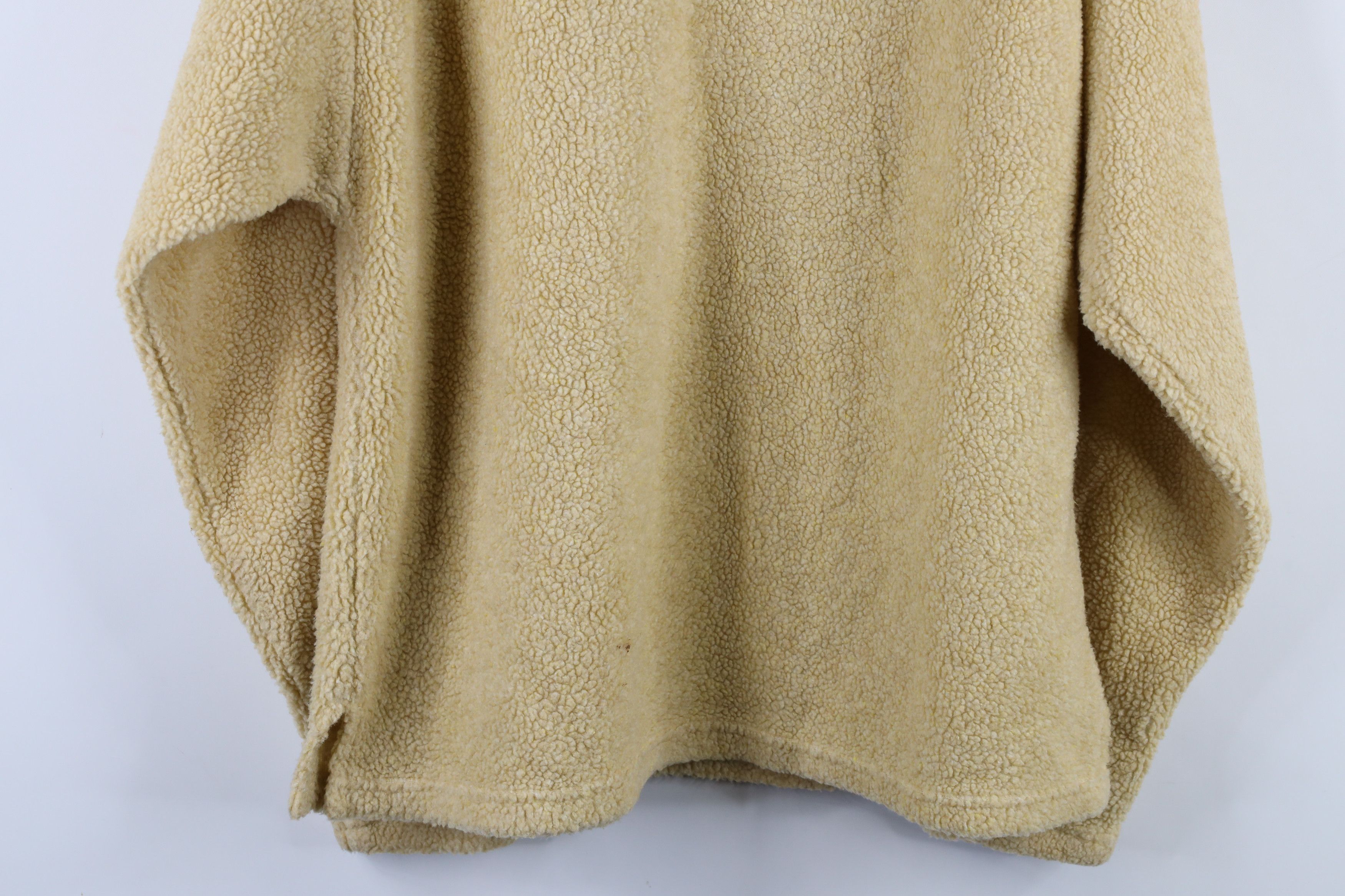 Vintage Vintage 90s Streetwear Fleece Half Zip Sweater Beige USA Size US L / EU 52-54 / 3 - 11 Thumbnail