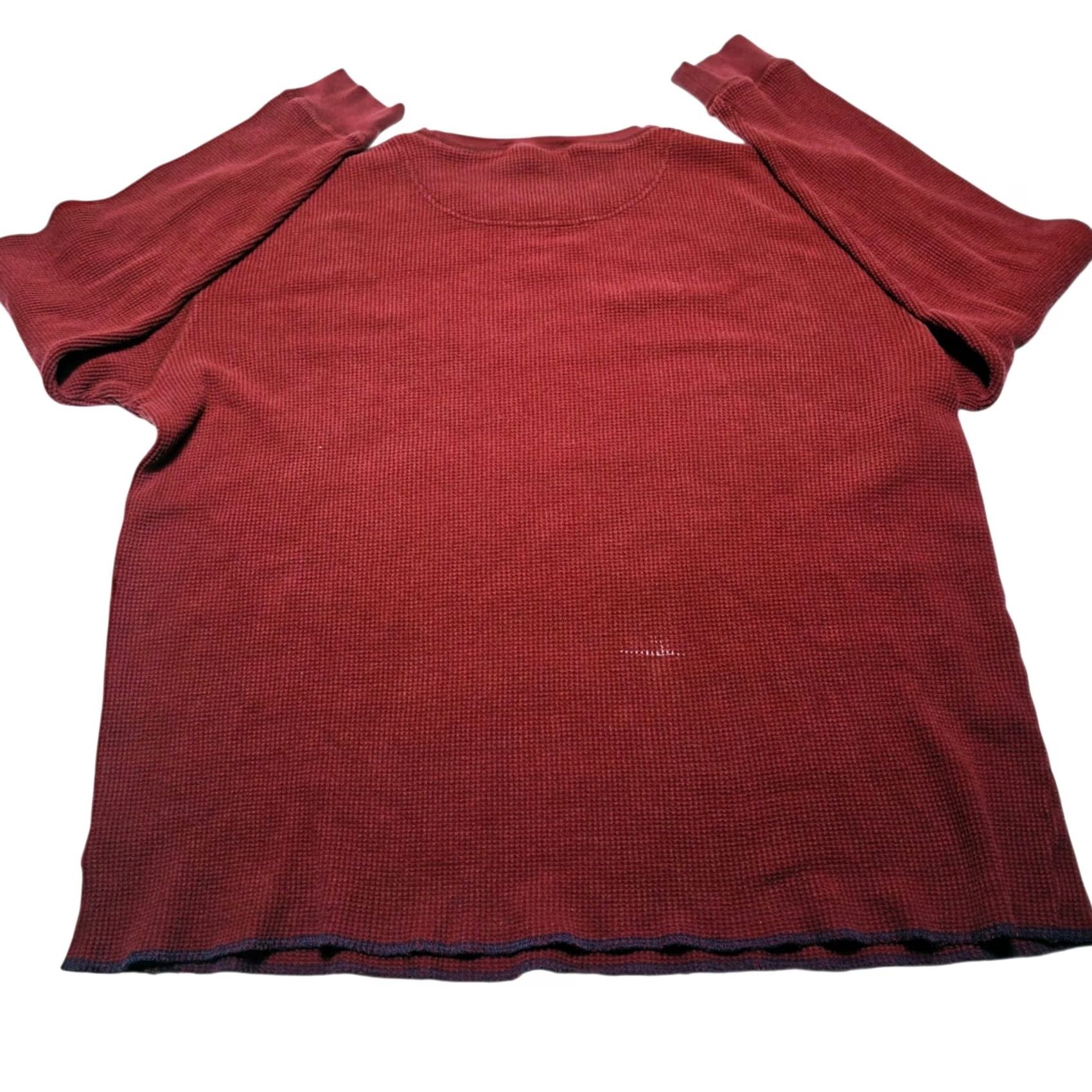 Polo Ralph Lauren VINTAGE Polo Ralph Lauren Sleepwear Mens Long Sleeve Waffle Knit Shirt Red Maroon XL Size US XL / EU 56 / 4 - 3 Thumbnail
