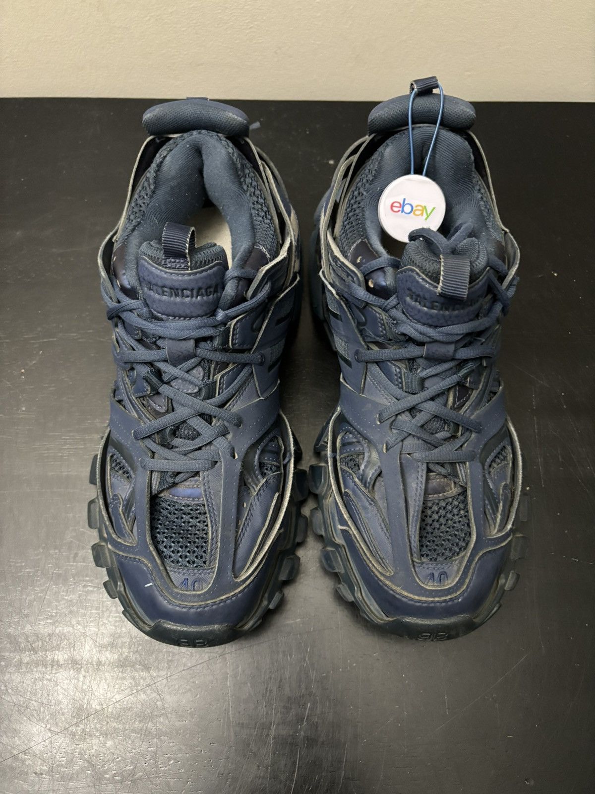 Balenciaga Balenciaga Track Runner Navy Blue Size US 7 / EU 40 - 2 Thumbnail