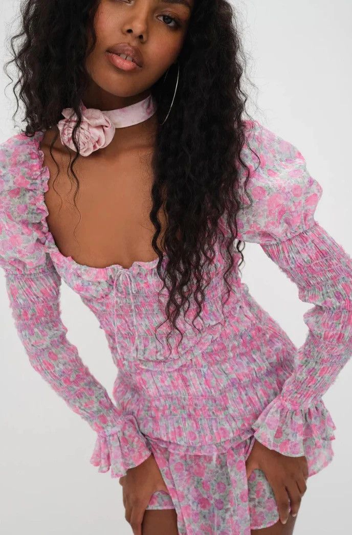 For Love & Lemons For Love & Lemons OAKLEY MINI DRESS size S Size S / US 4 / IT 40 - 2 Thumbnail