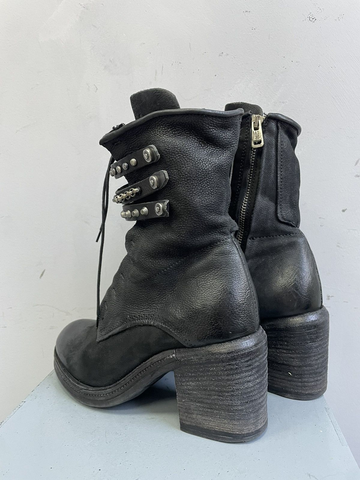 A.S.98 A.S.98 black leather boots gothic biker y2k style Size US 7.5 / EU 40-41 - 6 Thumbnail