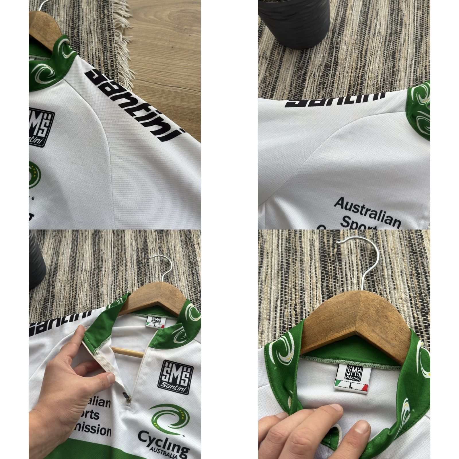 Vintage VINTAGE SMS Santini Australia Cycling Jersey Maillot T-Shirt Shirt Short Sleeve White L Mens Cycling 90s Size US L / EU 52-54 / 3 - 8 Thumbnail