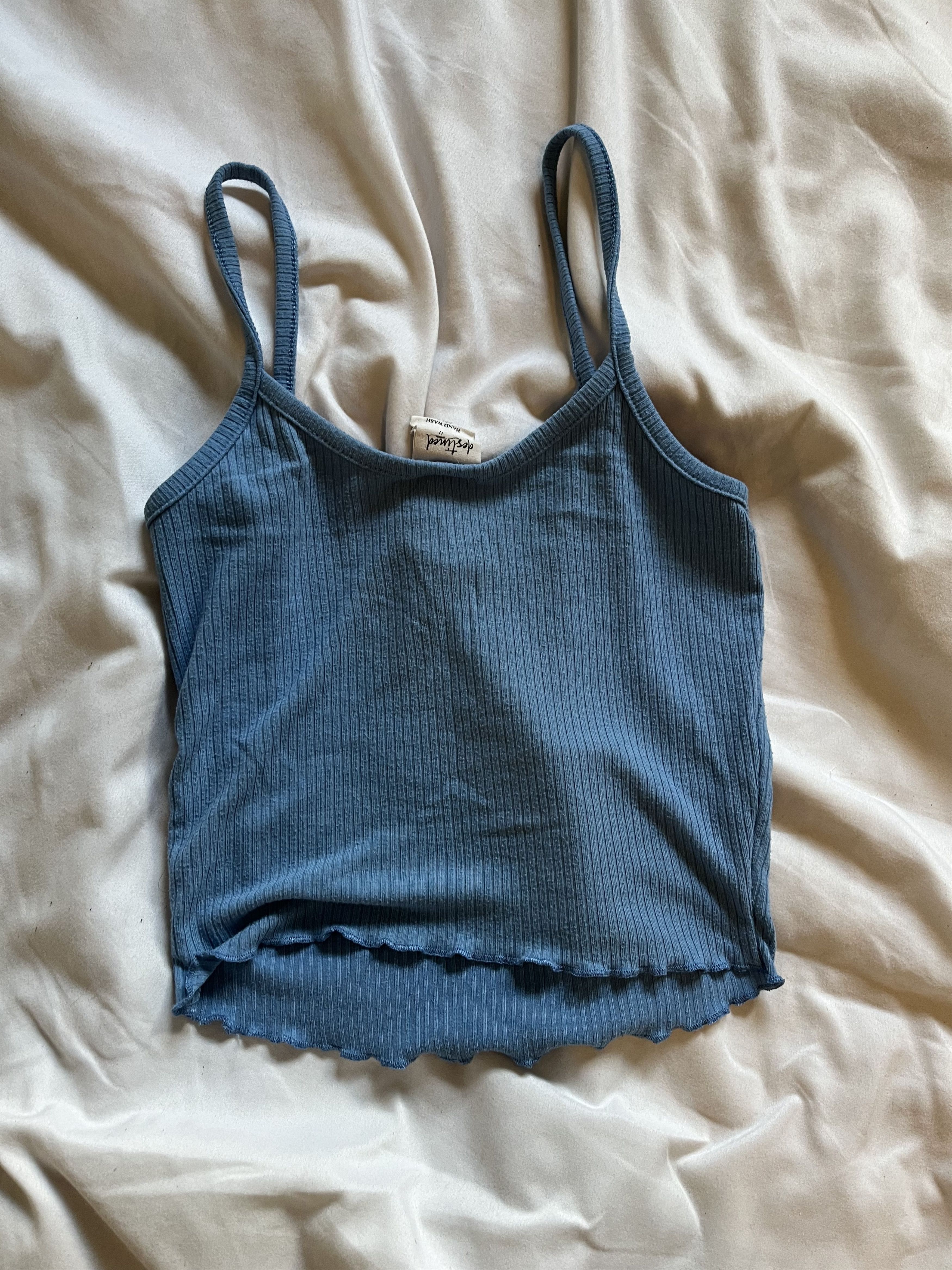 Tillys Destined Light Blue Cropped Tank Top Size XS / US 0-2 / IT 36-38 - 3 Thumbnail
