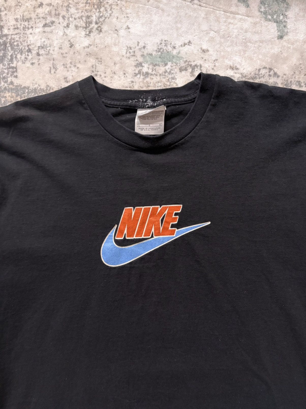 Nike 90’s Nike Vintage Orange/Blue Logo Gray Tag Tee Shirt Size US L / EU 52-54 / 3 - 2 Thumbnail