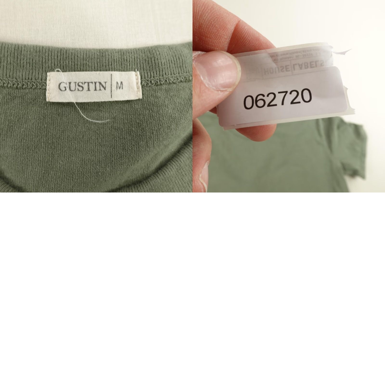Gustin Gustin Men's T-Shirt Short Sleeve Crew Neck Solid Cotton Made in USA Green Medium Casual Size US M / EU 48-50 / 2 - 8 Thumbnail