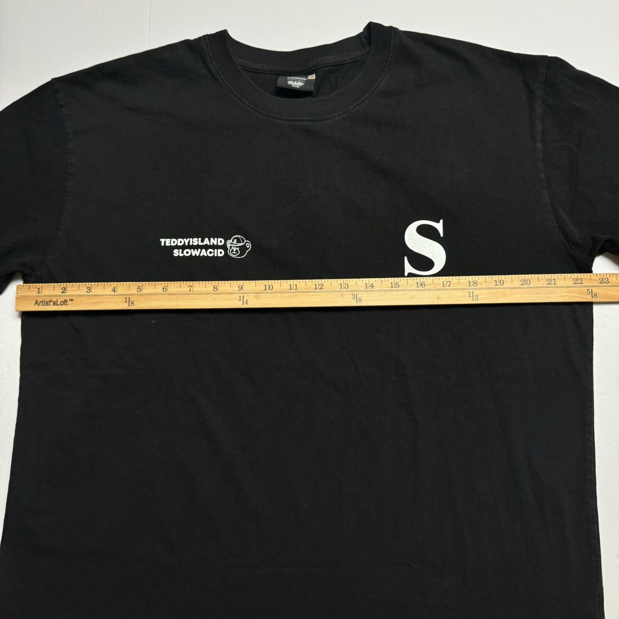Japanese Brand SLOWACID × TEDDYISLAND NCT Black Crewneck Relaxed Fit Tee Size US M / EU 48-50 / 2 - 9 Thumbnail