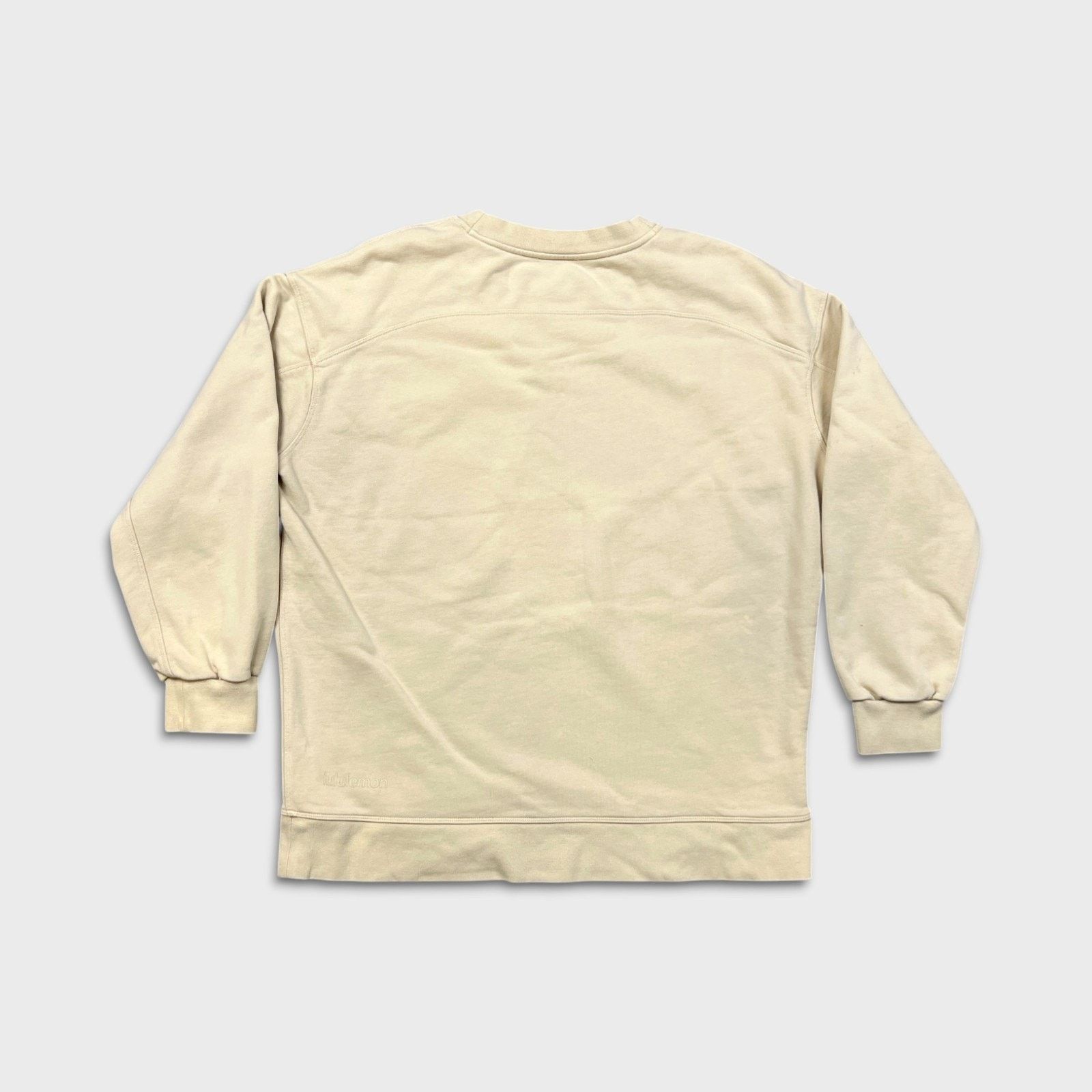 Lululemon Lululemon Perfectly Oversized Crew Large Beige Sweatshirt Size L / US 10 / IT 46 - 4 Thumbnail