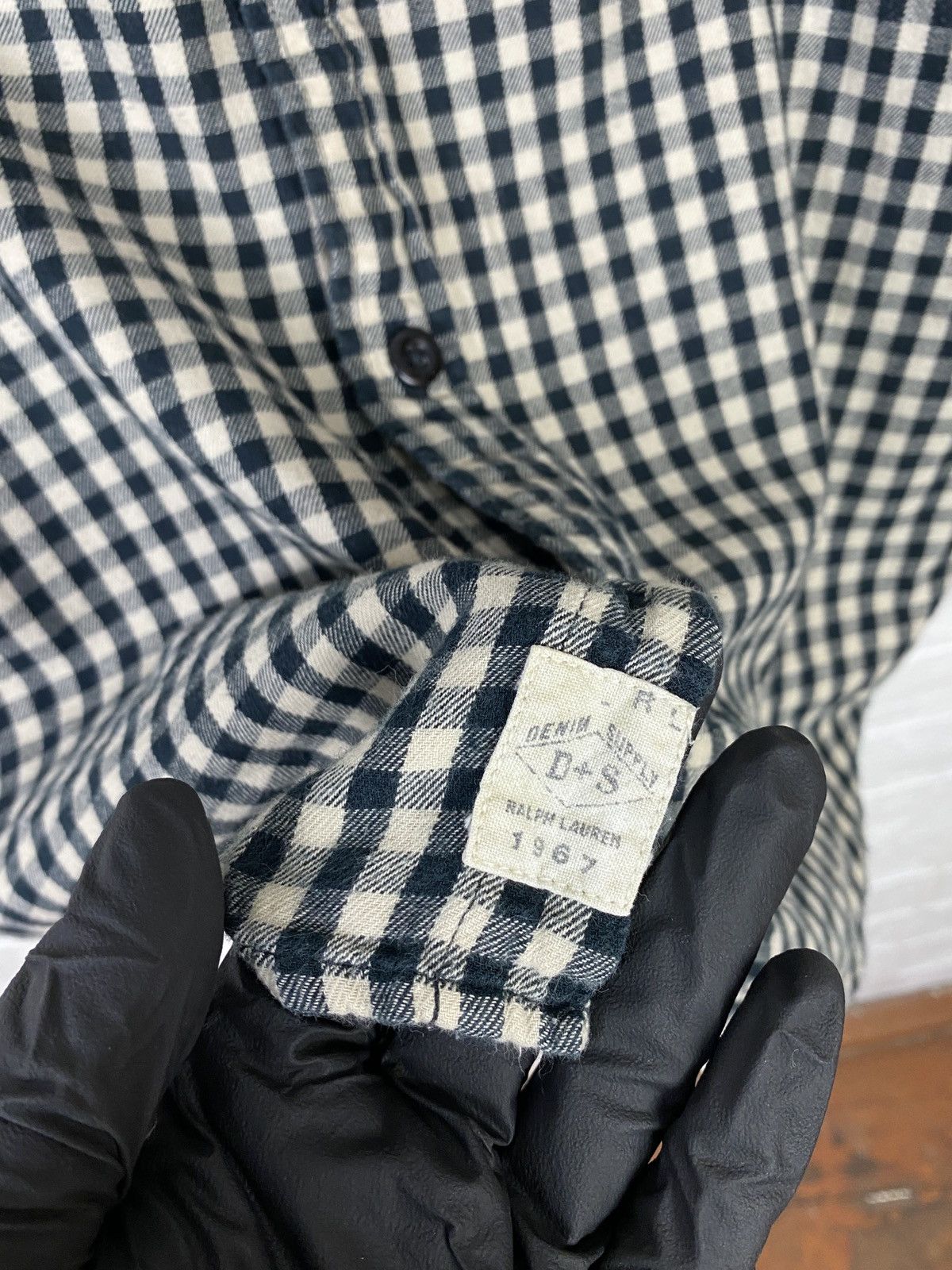 Denim & Supply Ralph Lauren Denim & Supply Ralph Lauren Black Checkered Button Shirt Size US L / EU 52-54 / 3 - 8 Thumbnail