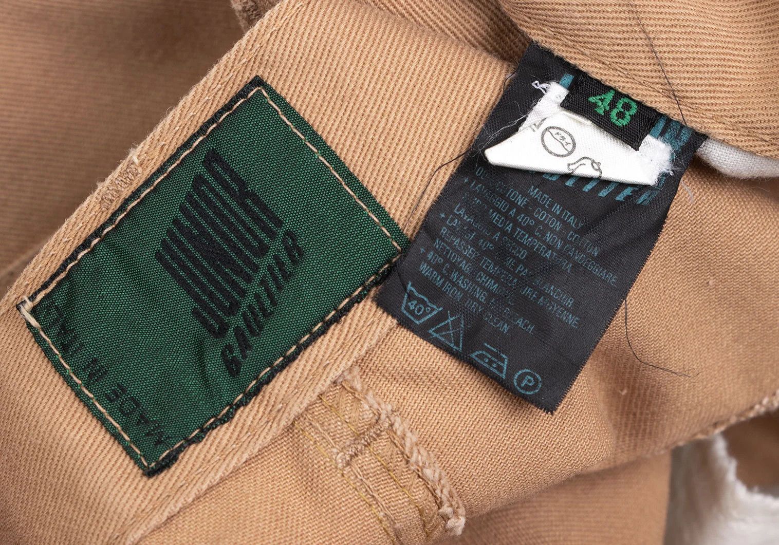 Jean Paul Gaultier Cotton Tapered Pants in Beige Size 48 Size US 32 / EU 48 - 17 Thumbnail