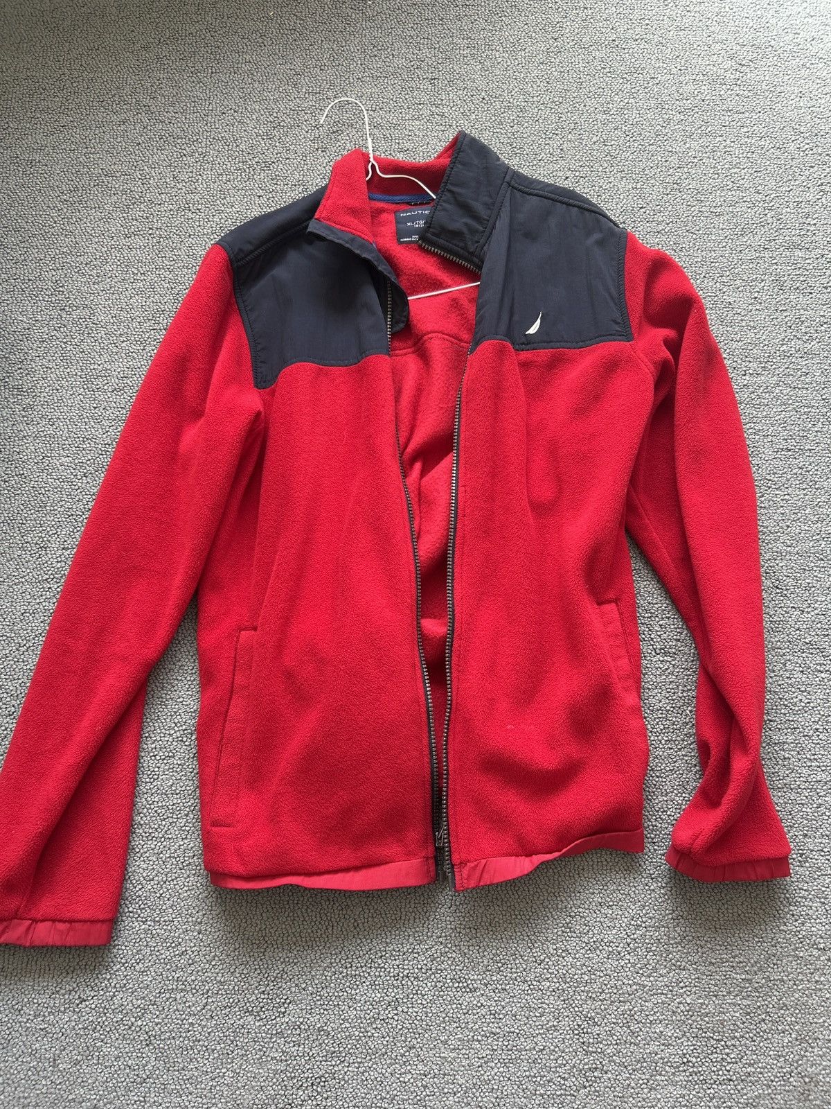 Nautica Nautica red fleece zip up collared jacket Size US M / EU 48-50 / 2 - 1 Thumbnail