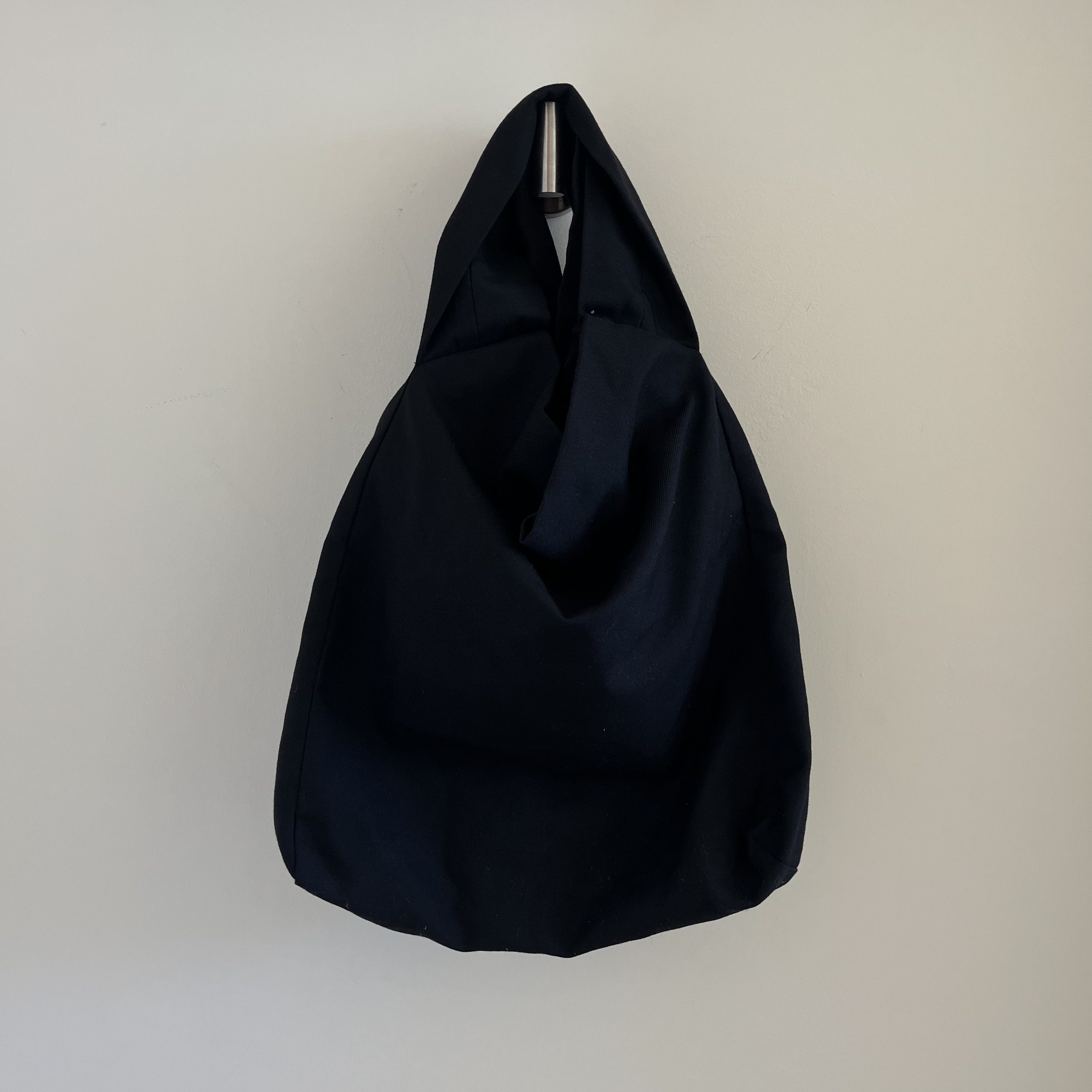 Yohji Yamamoto Yohji Yamamoto FEMME Wool Flat Handle Tote Bag Black Size ONE SIZE - 9 Thumbnail