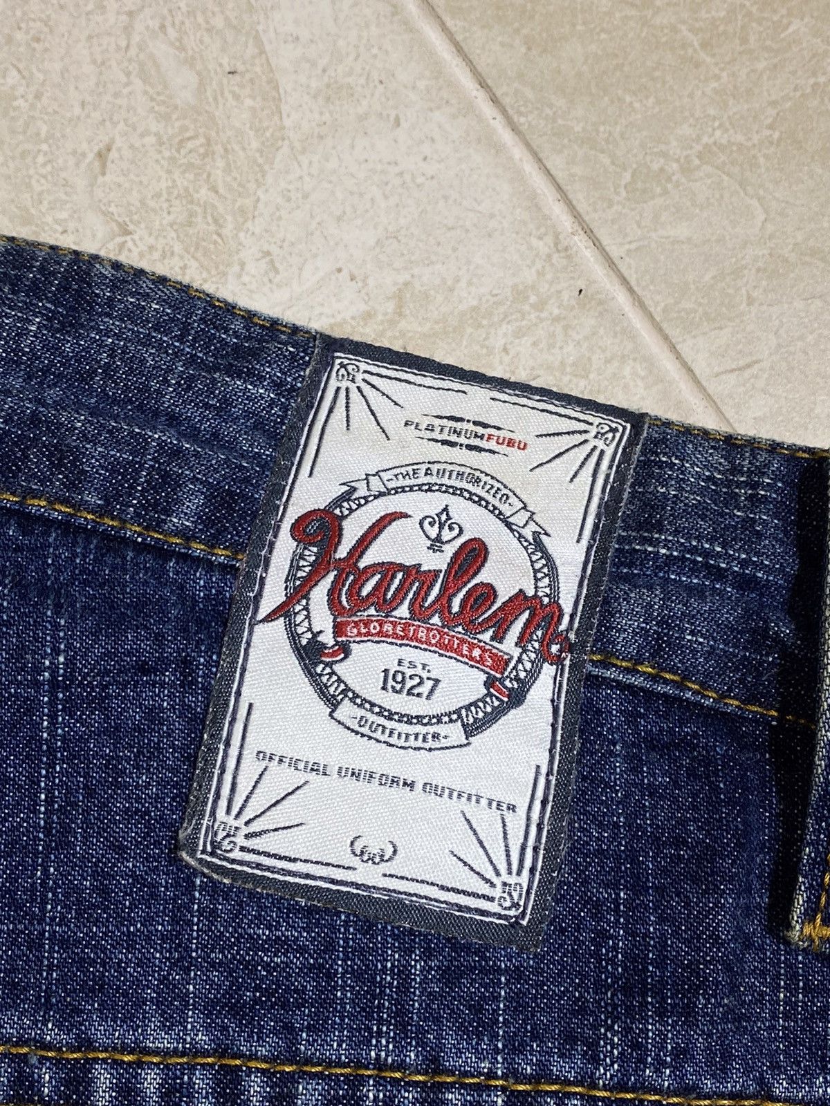 Fubu Crazy Y2K Platinum Fubu Jnco Style Globetrotters 34x34 Jeans Size US 34 / EU 50 - 25 Thumbnail