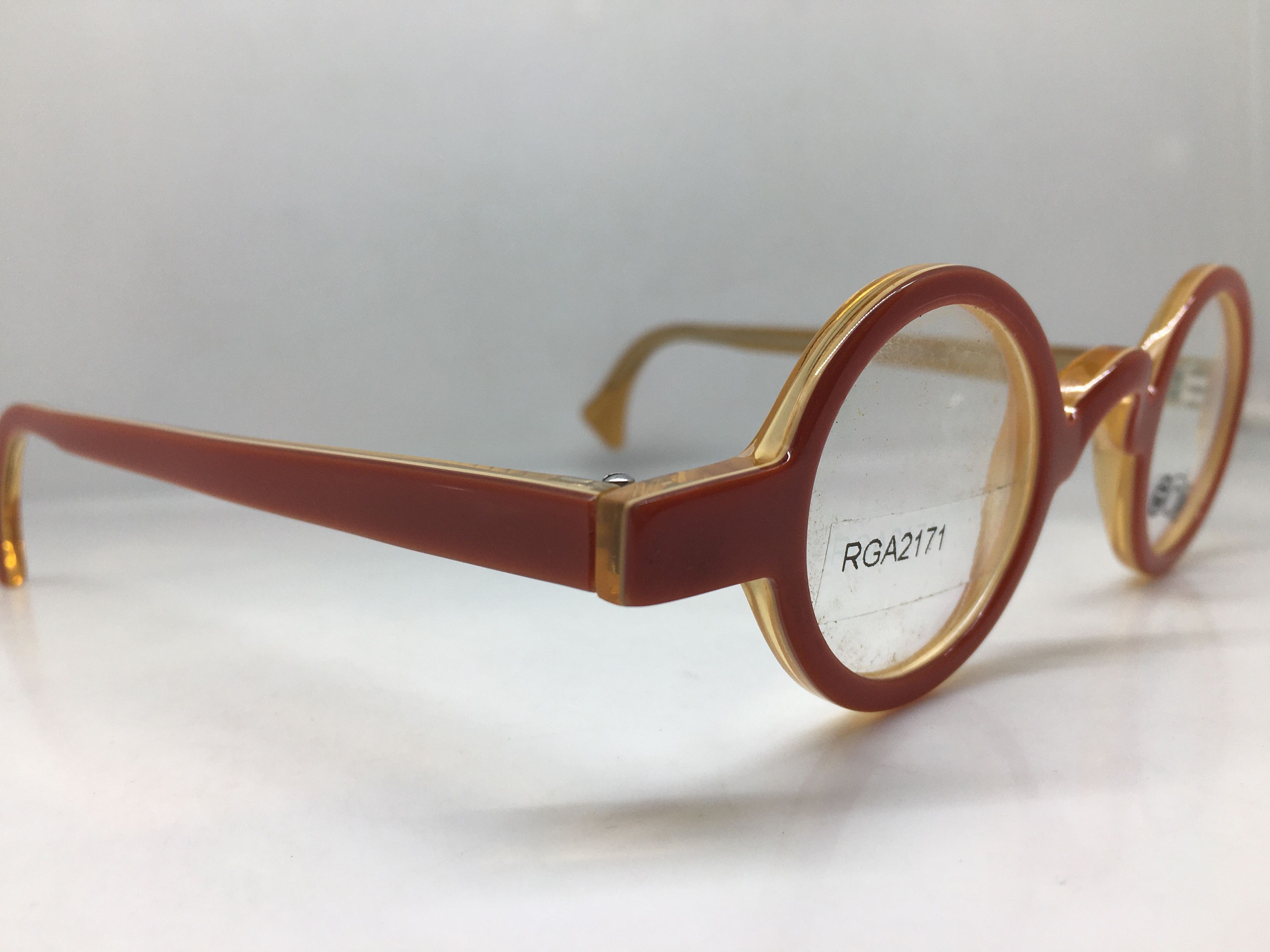 Other EYECRAFT 3012B Orange Ivy League Round Eyeglasses Frame Size ONE SIZE - 2 Thumbnail