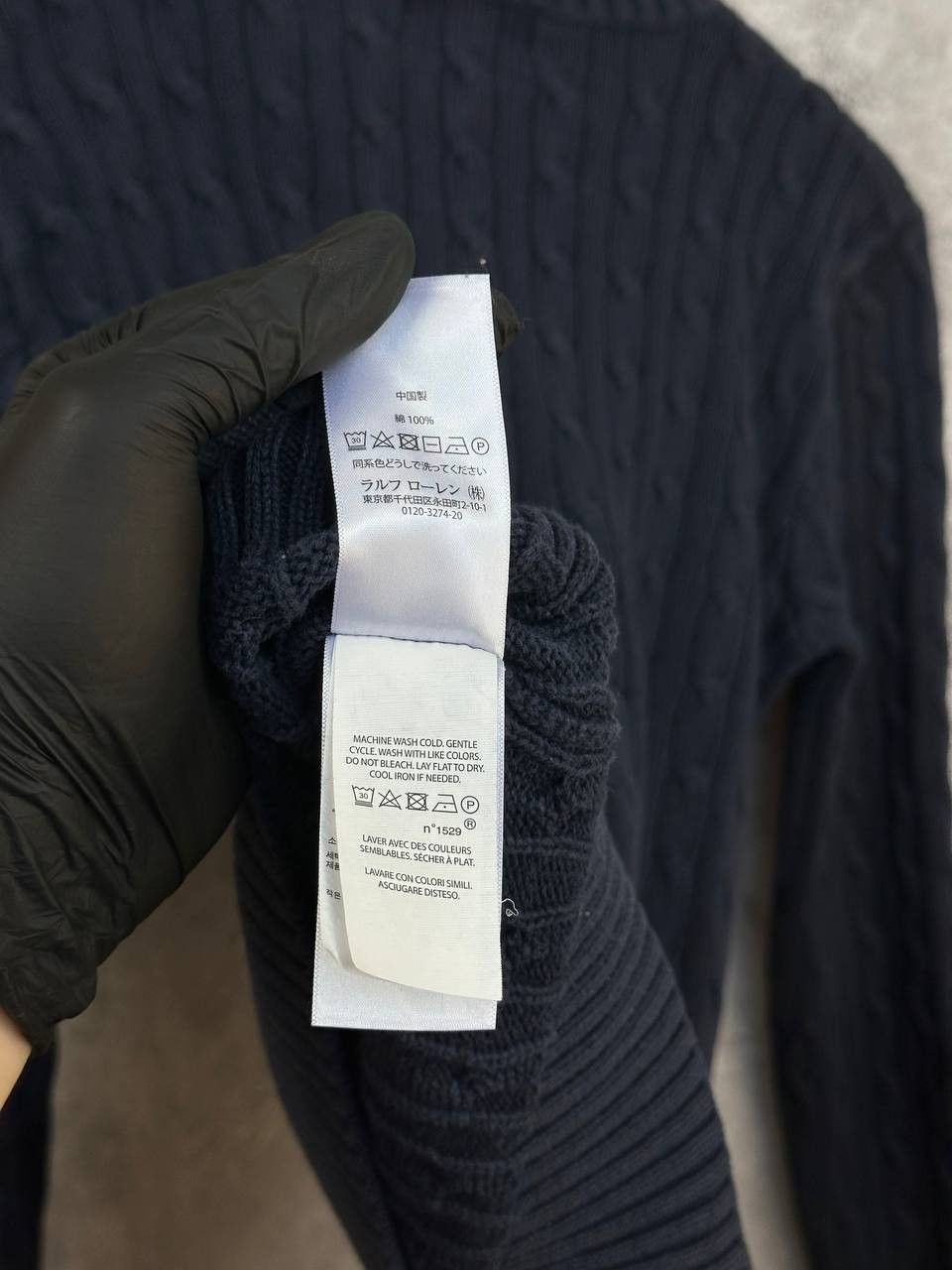 Polo Ralph Lauren Polo Ralph Lauren Cable Knit Sweater Navy Jumper Crew Neck Size XL / US 12-14 / IT 48-50 - 12 Thumbnail