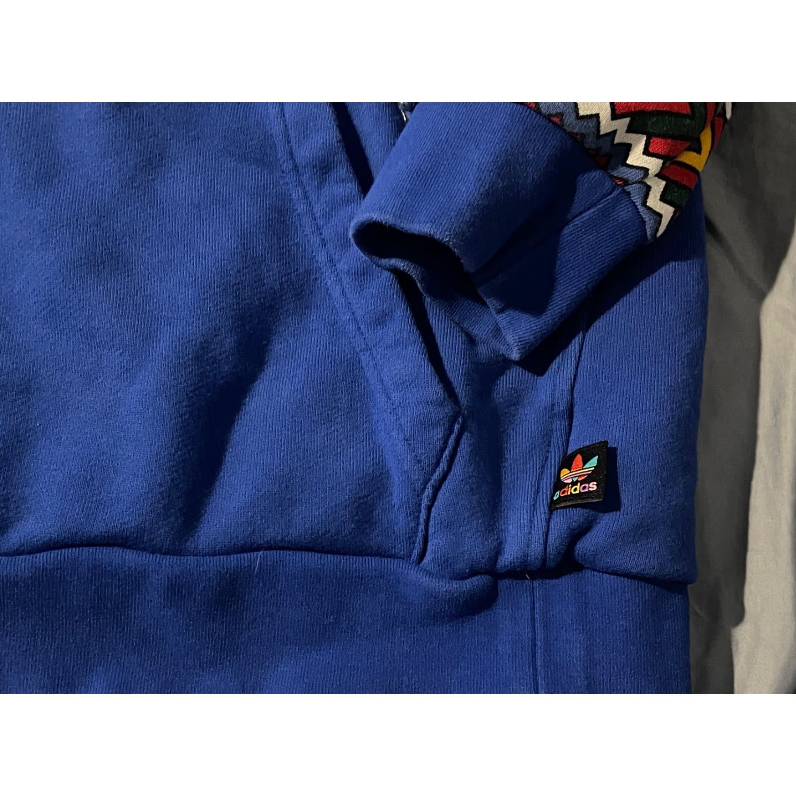 Adidas Adidas Pharrell Williams Hu X Solar Hoodie Blue Small 3O6 Mens Hoodie Long Sleeve Pullover with Pockets Size US S / EU 44-46 / 1 - 2 Thumbnail