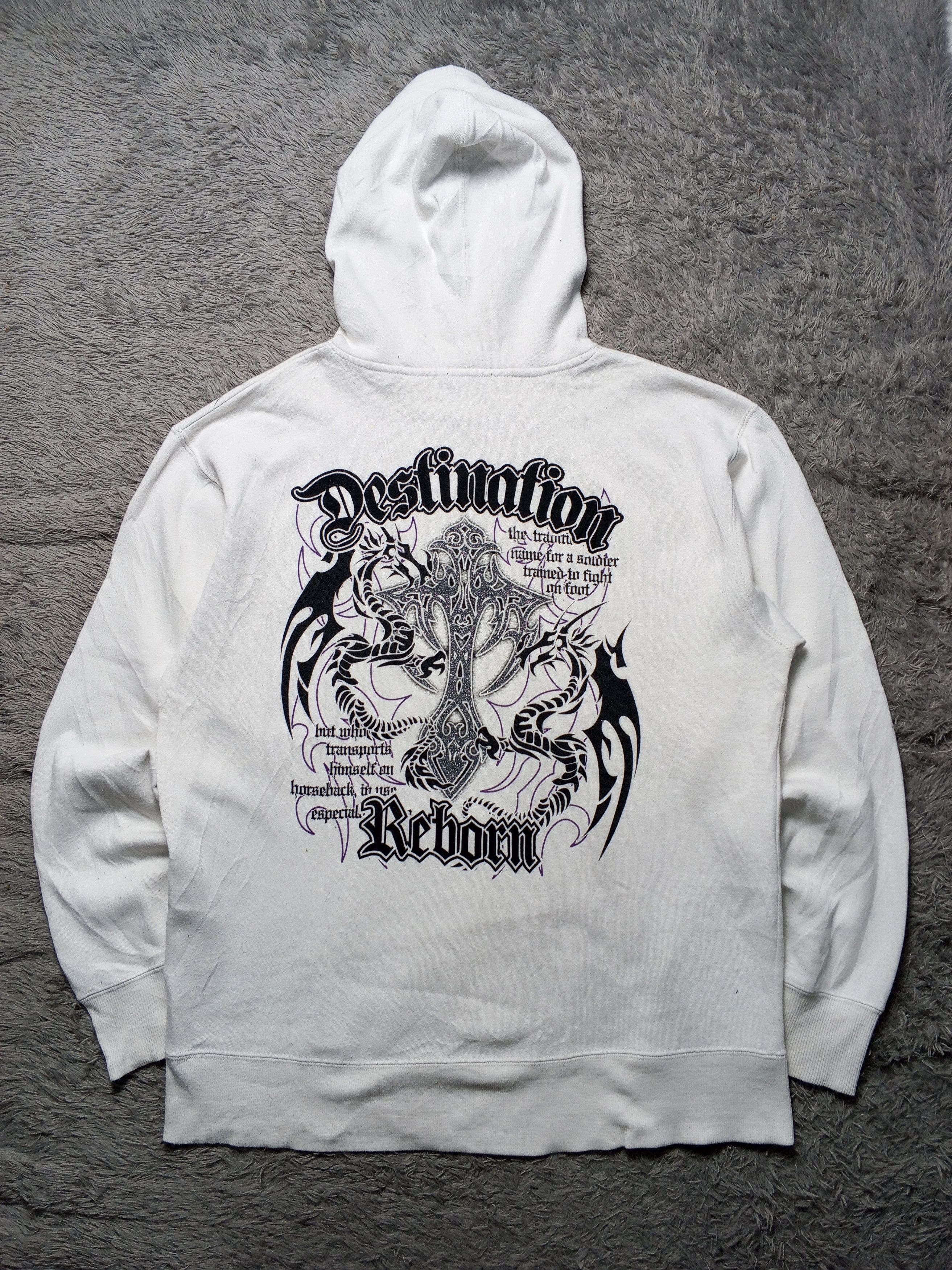 Japanese Brand Dragon Y2k Faux Fur Hoodie Japan Brand Size US XXL / EU 58 / 5 - 2 Thumbnail