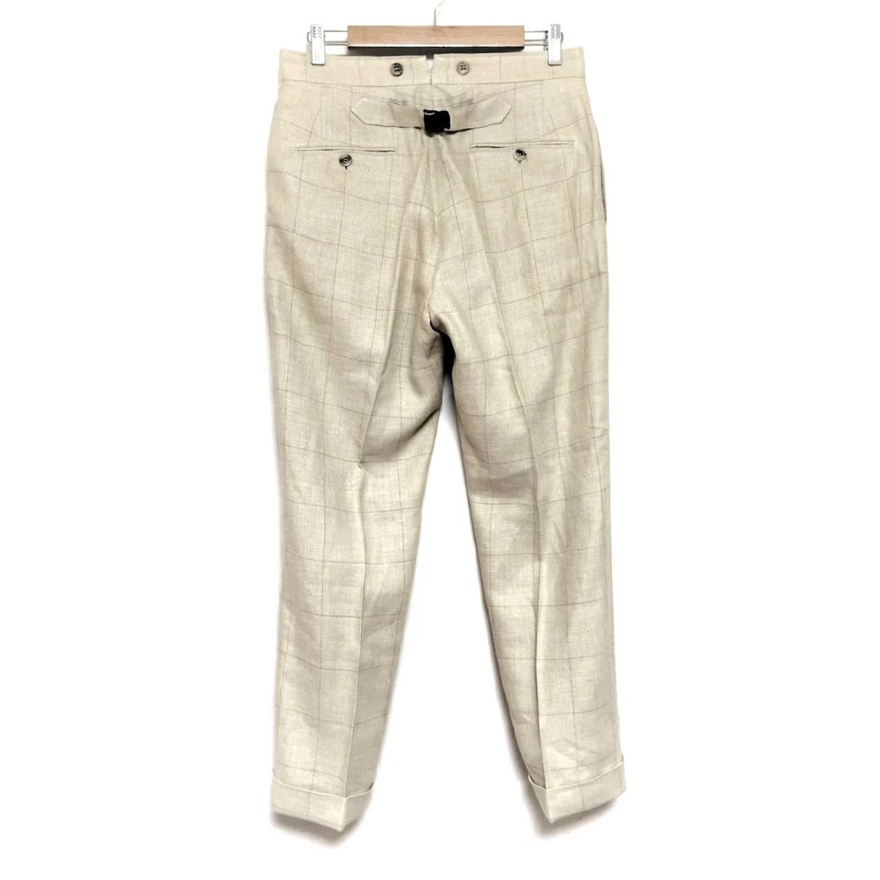 Ralph Lauren RRL Ralph Lauren Pants Size 30 Beige Check Silk Linen Full-length Pre-owned Size US 30 / EU 46 - 2 Thumbnail