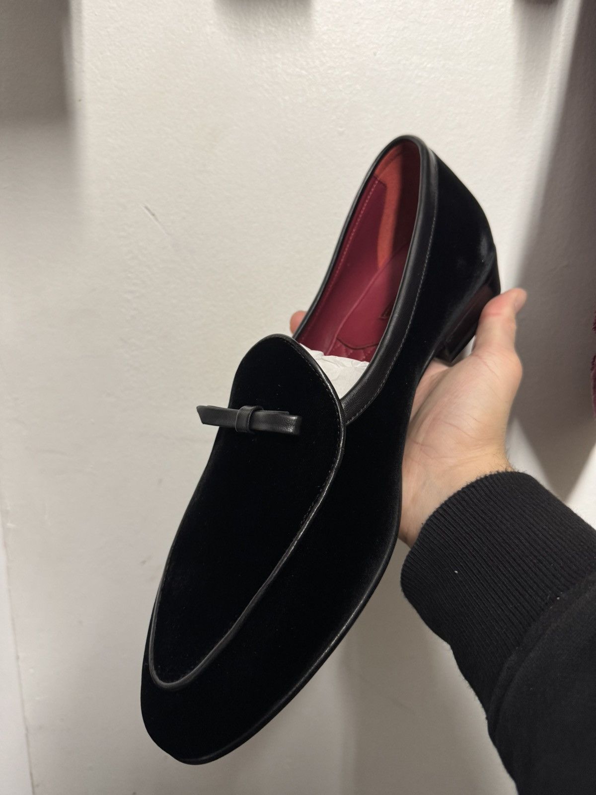 Baudoin & Lange Baudoin & Lange sagan velvet bow loafer shoes Size US 12.5 / EU 45-46 - 1 Thumbnail