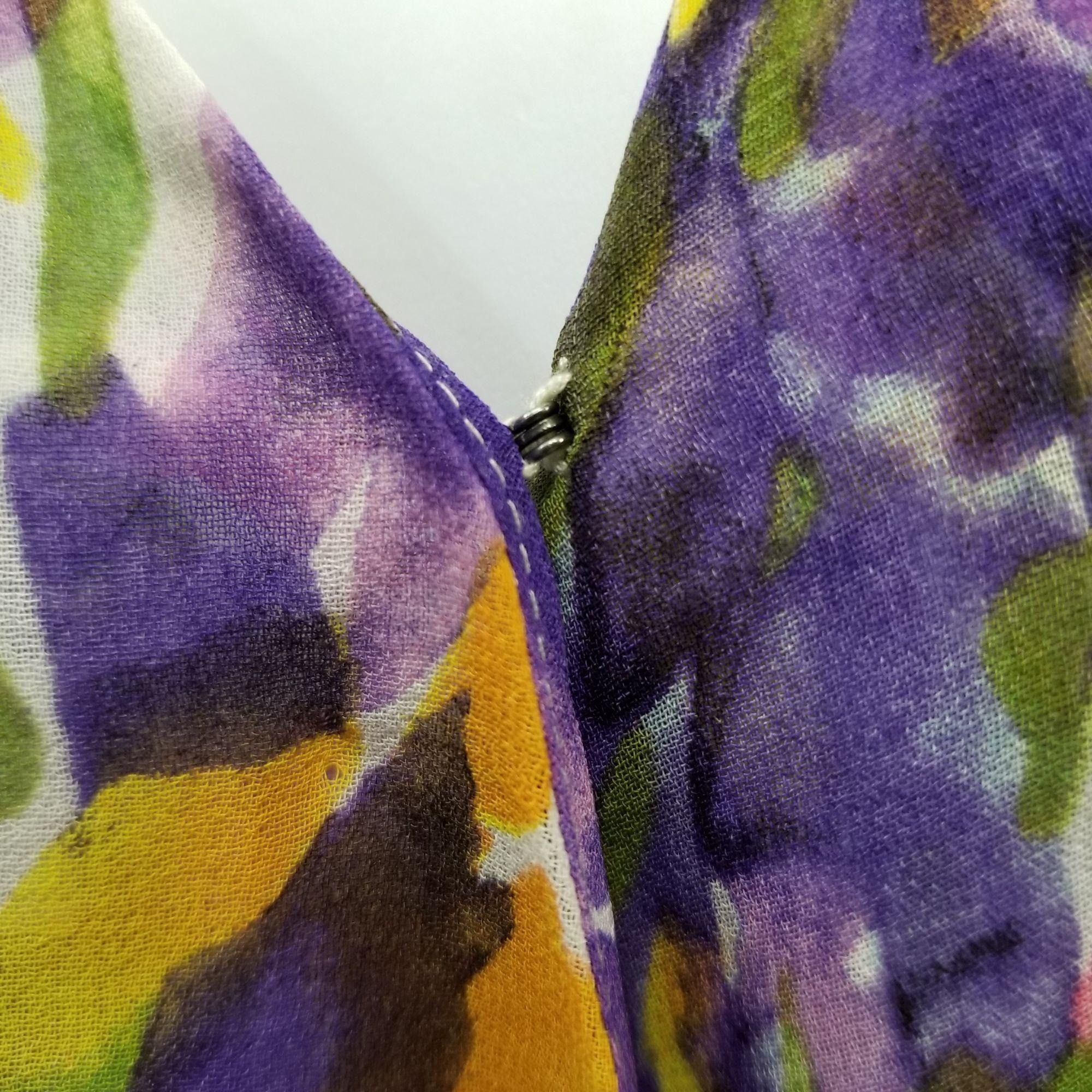 Other Cabi S Petals Watercolor Floral Top Sheer Surplice 730 Chiff Size S / US 4 / IT 40 - 5 Thumbnail