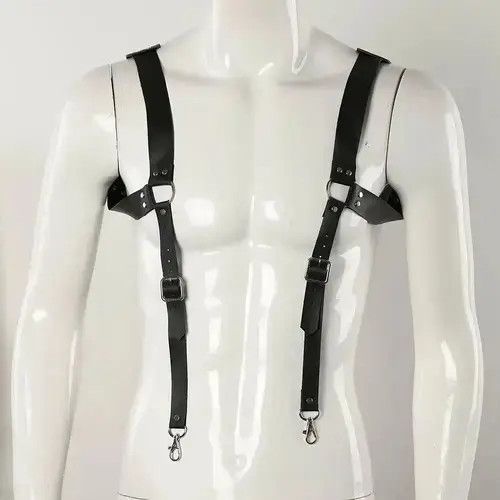 Cowboy Equipment × Vintage Black Vintage Men's Suspenders Belts Size ONE SIZE - 2 Thumbnail