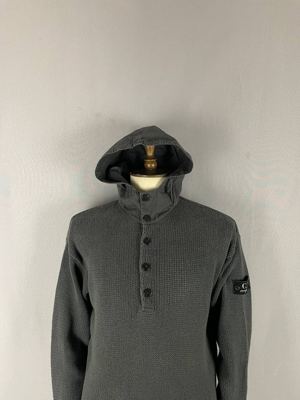 C.P. Company C.P.Company Sweater Hoodie Grey Vintage Size US L / EU 52-54 / 3 - 2 Thumbnail