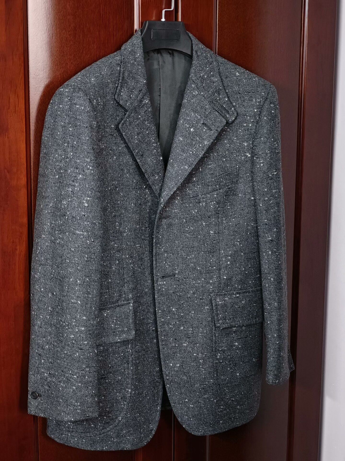Alfred Dunhill Dunhill Gray Wool Cashmere Suit Jacket Size US M / EU 48-50 / 2 - 1 Thumbnail