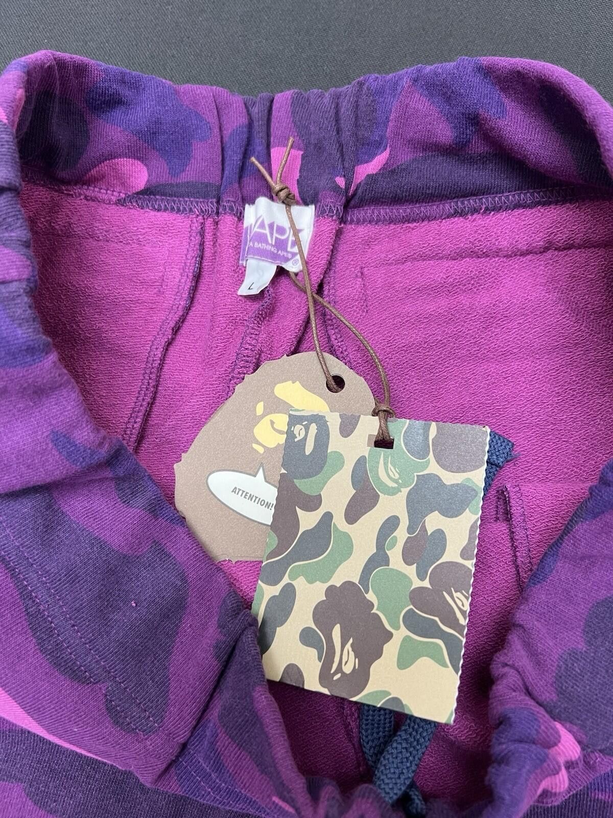 Bape Bape by A Bathing Ape Purple Camo Sweat Shorts L Size US 34 / EU 50 - 4 Thumbnail