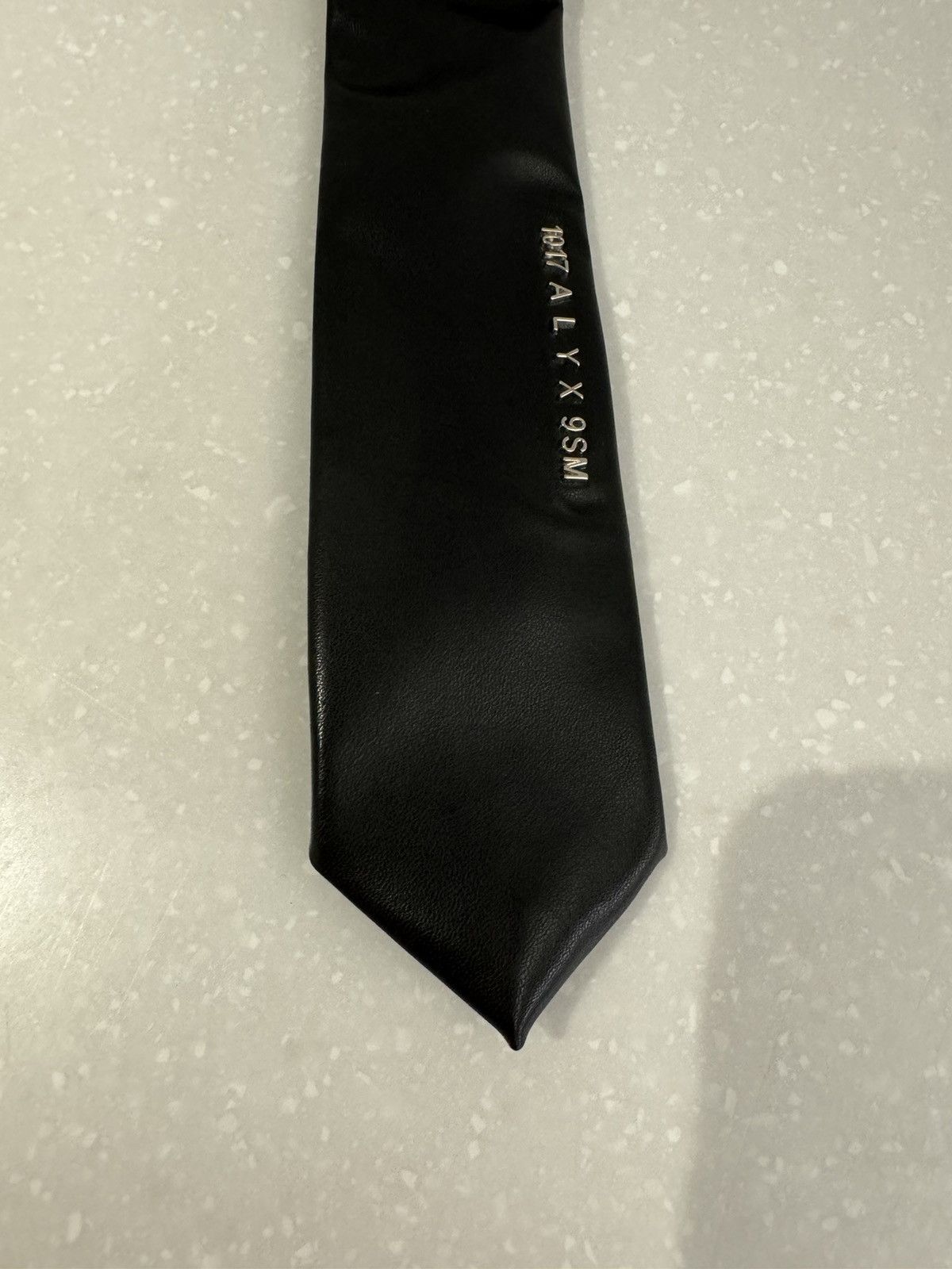 1017 alyx 9sm leather tie 1017 ALYX 9SM Black Faux-Leather Logo