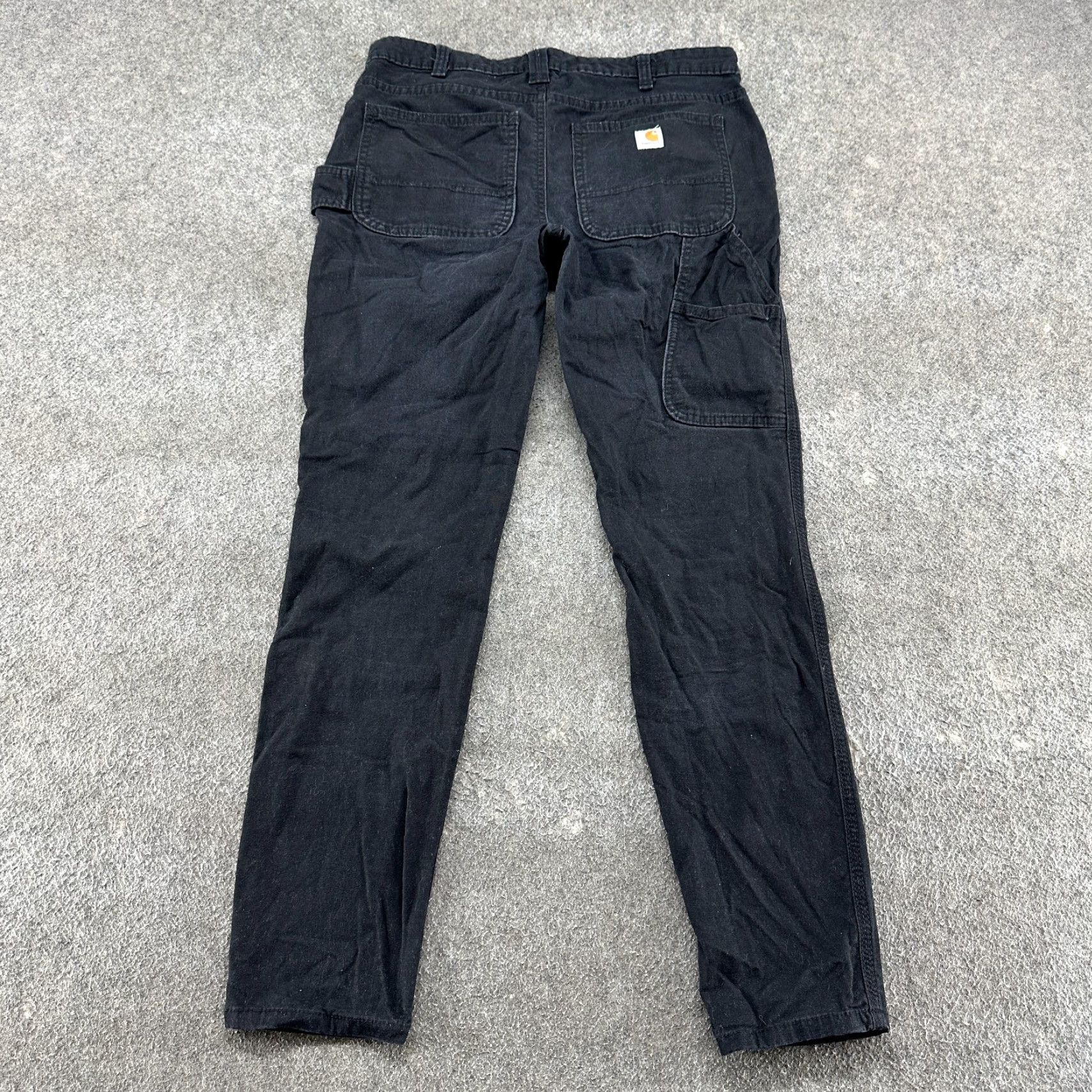 Carhartt VINTAGE? No — actually Carhartt Pants Womens 10 Black Carpenter Straight Leg Slim Fit Workwear Cotton Size 32" / US 10 / IT 46 - 5 Thumbnail
