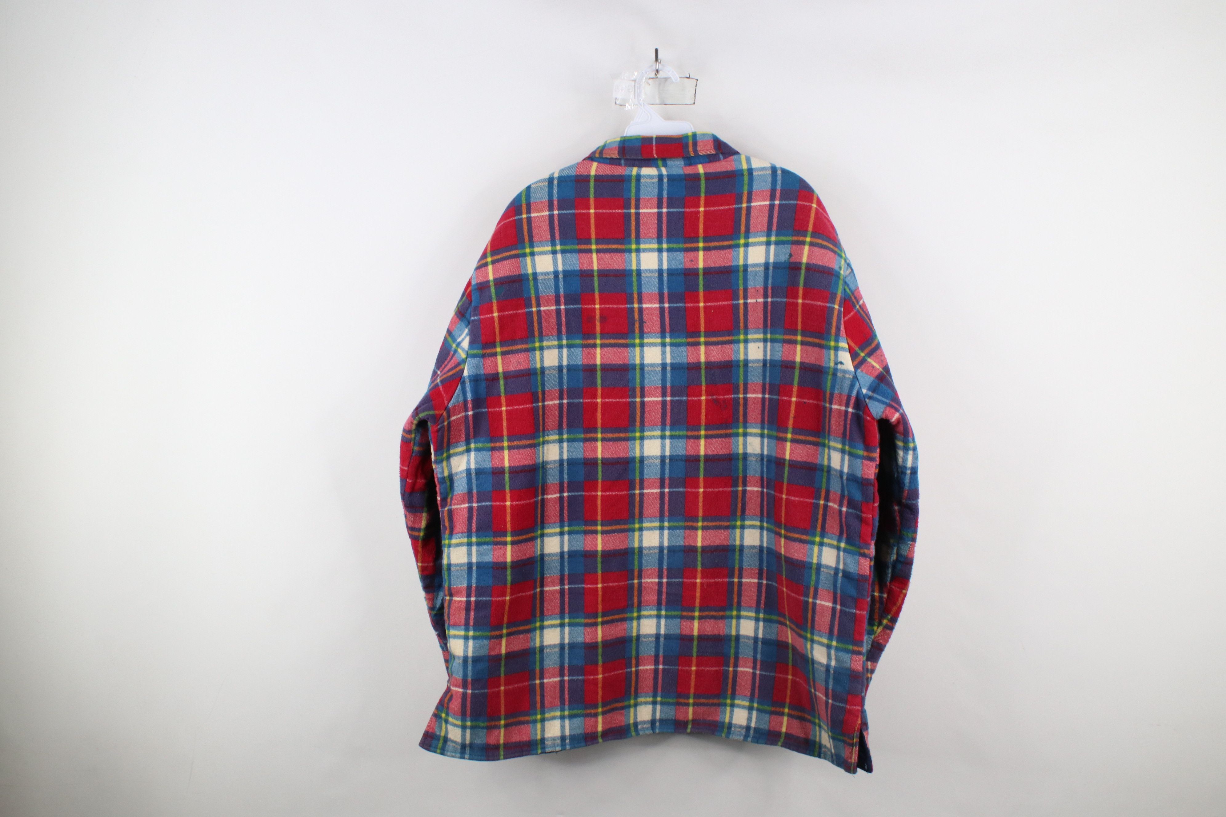 Vintage Vintage 90s Streetwear Flannel Quilted Button Shirt Jacket Size US XL / EU 56 / 4 - 16 Thumbnail