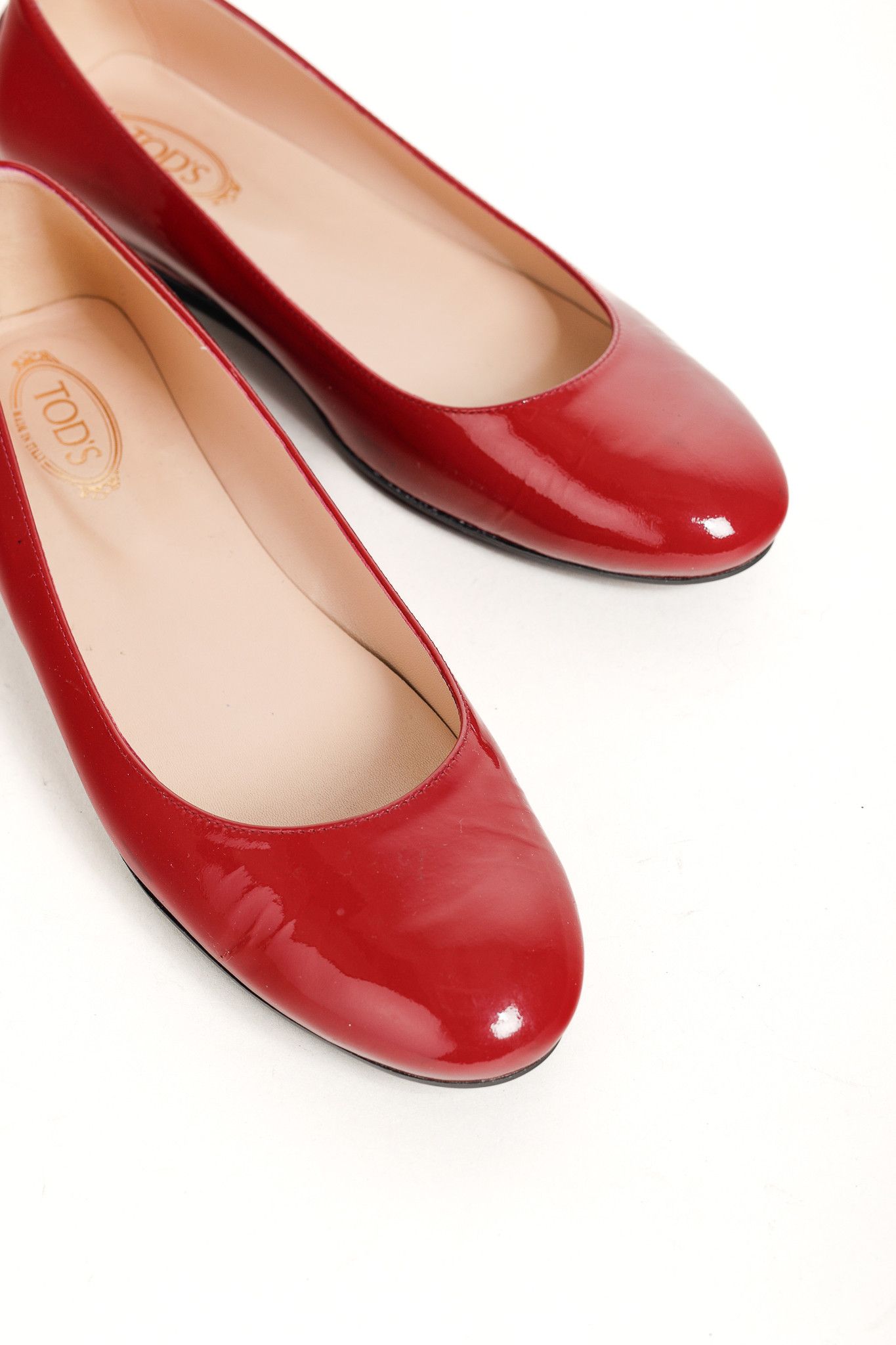 Tod's Tod's Studded Demi Wedge Patent Leather Ballerina Flats Size US 9.5 / IT 39.5 - 6 Thumbnail