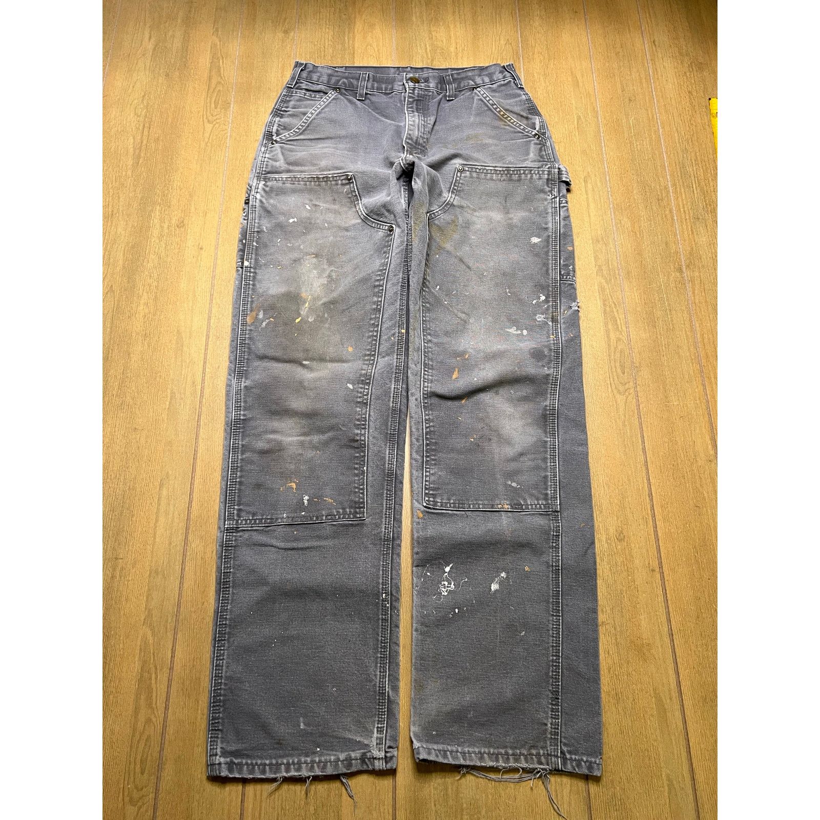 Carhartt Carhartt B139 GVL Gray Dungaree Double Knee Pants 32x32 Size US 32 / EU 48 - 9 Thumbnail